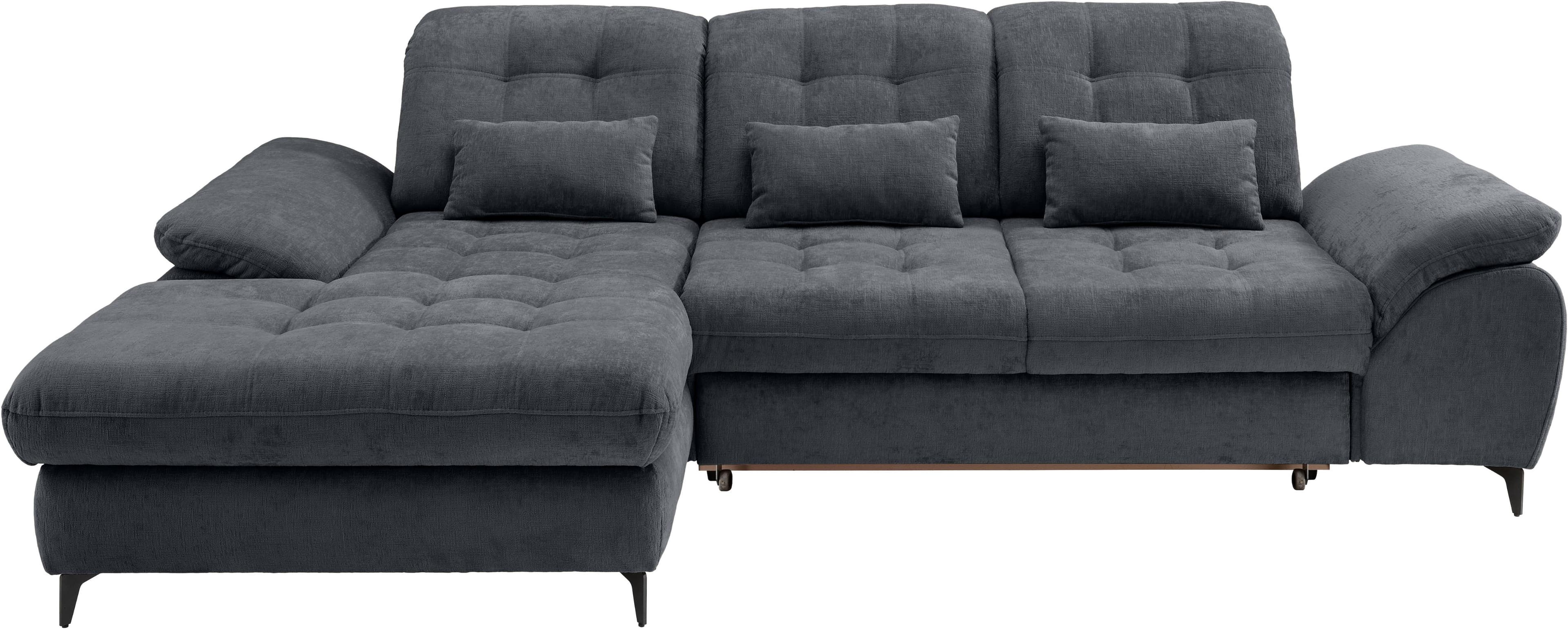 Wohnlandschaft HOME AFFAIRE Delphino Anthrazit Polsterecke