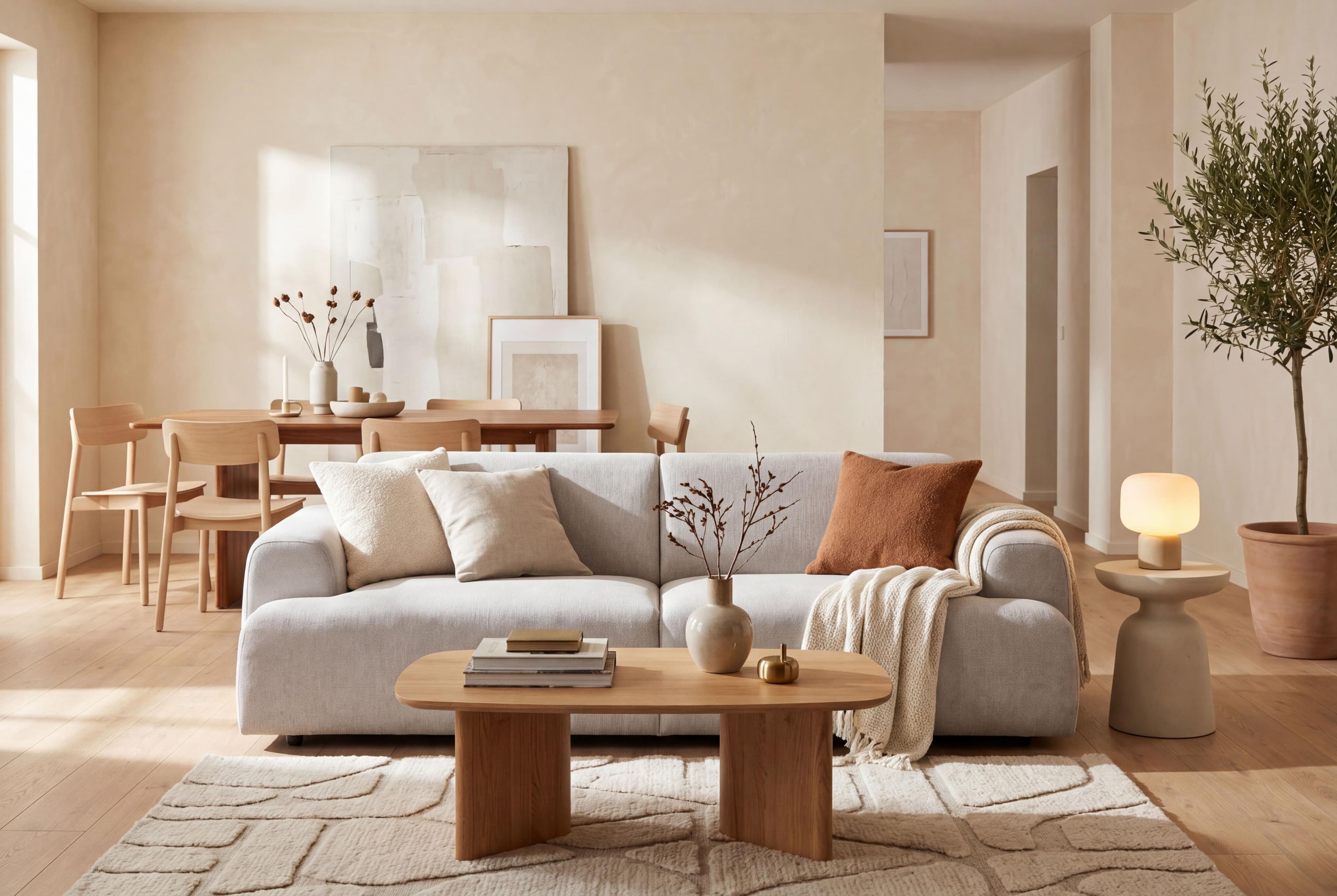 Home Affaire Sofa Linkka 3-Sitzer Beige Chenille