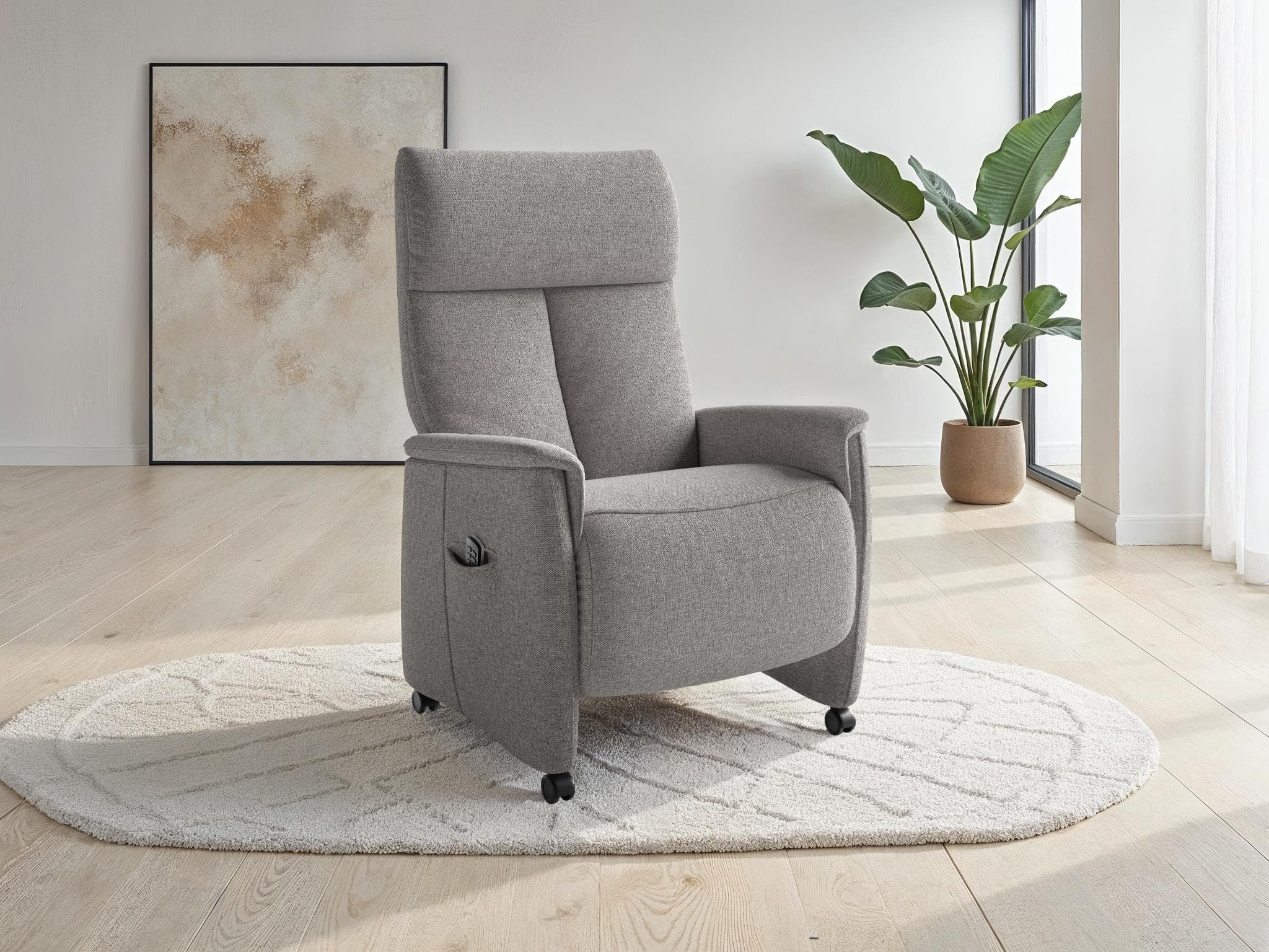 SIT & MORE TV-Sessel Cremona Comfort Plus Grau Elektrisch Verstellbar