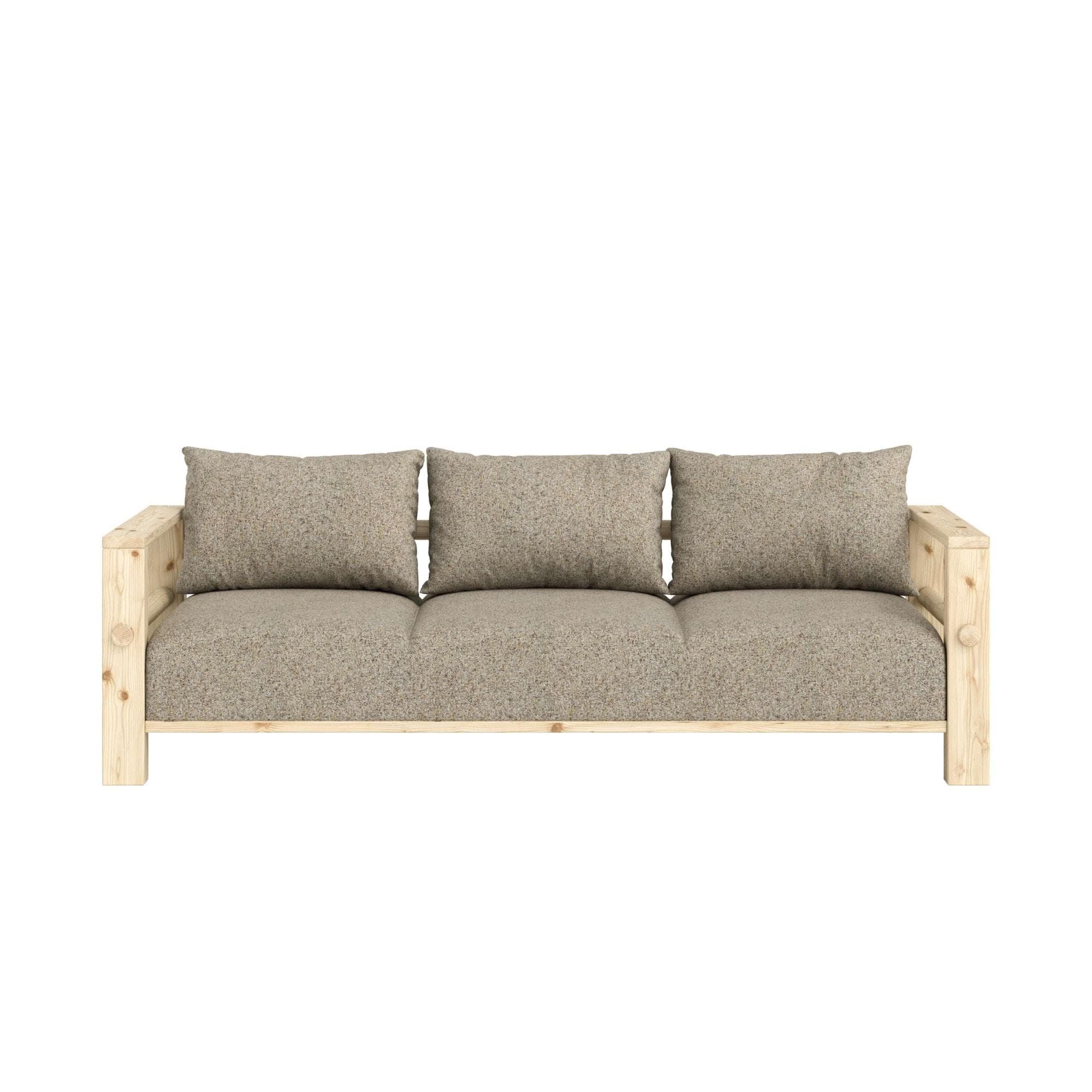 KARUP DESIGN Bare Sofa 3-Sitzer mit Boxspring & Schlafsofa-Funktion Beige