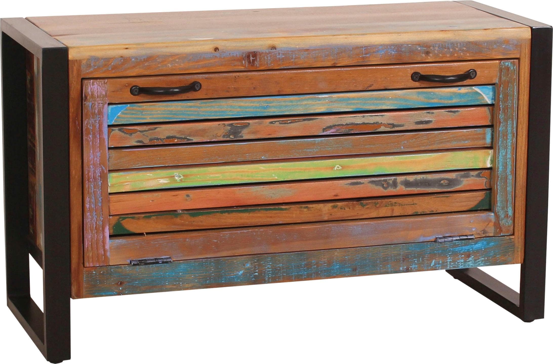 SIT Schuhschrank Fiume Bunt Massivholz