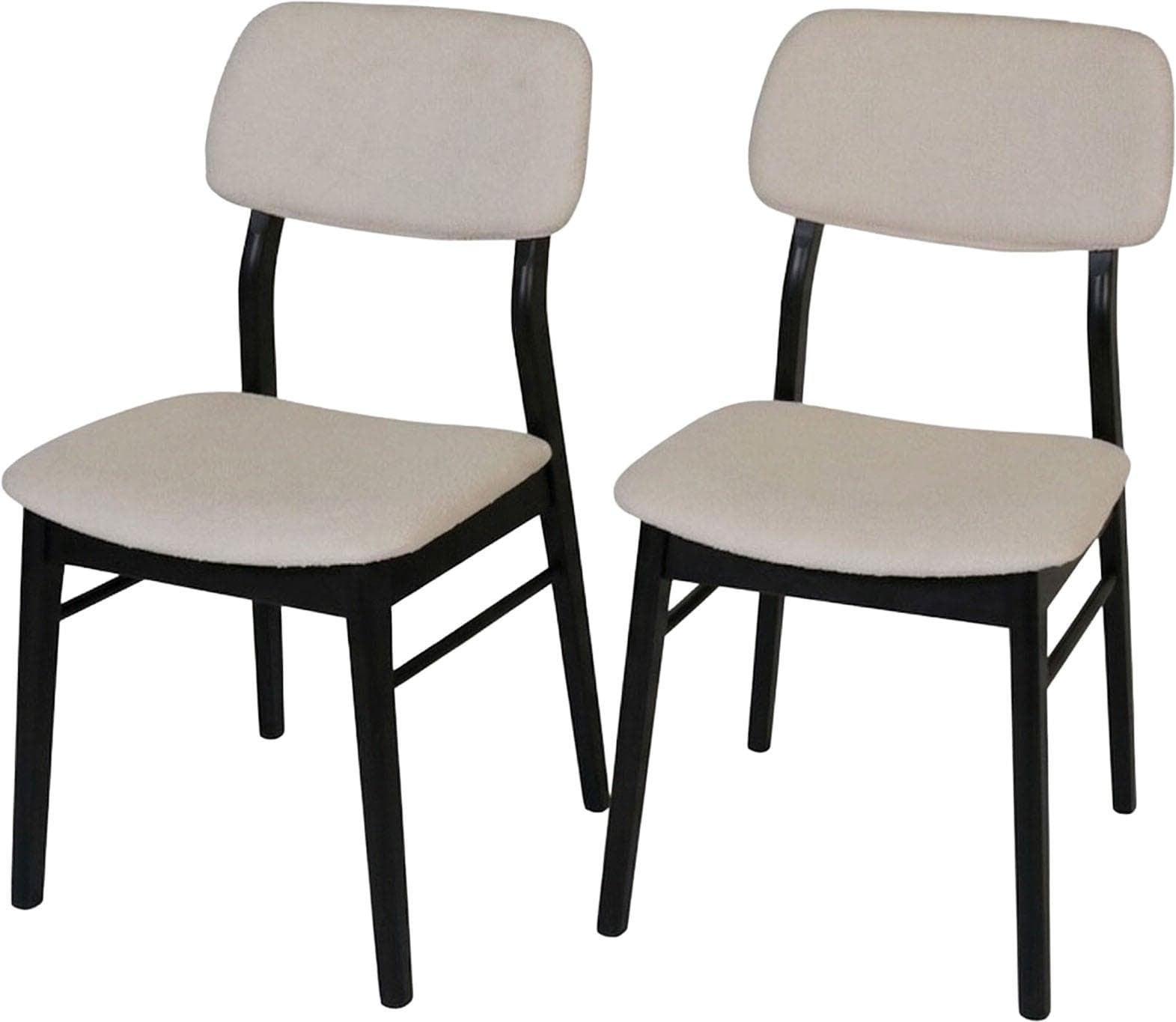 Jahnke Esszimmerstuhl JOY SIT DUO 2er Set Massivholz Schwarz/Off White