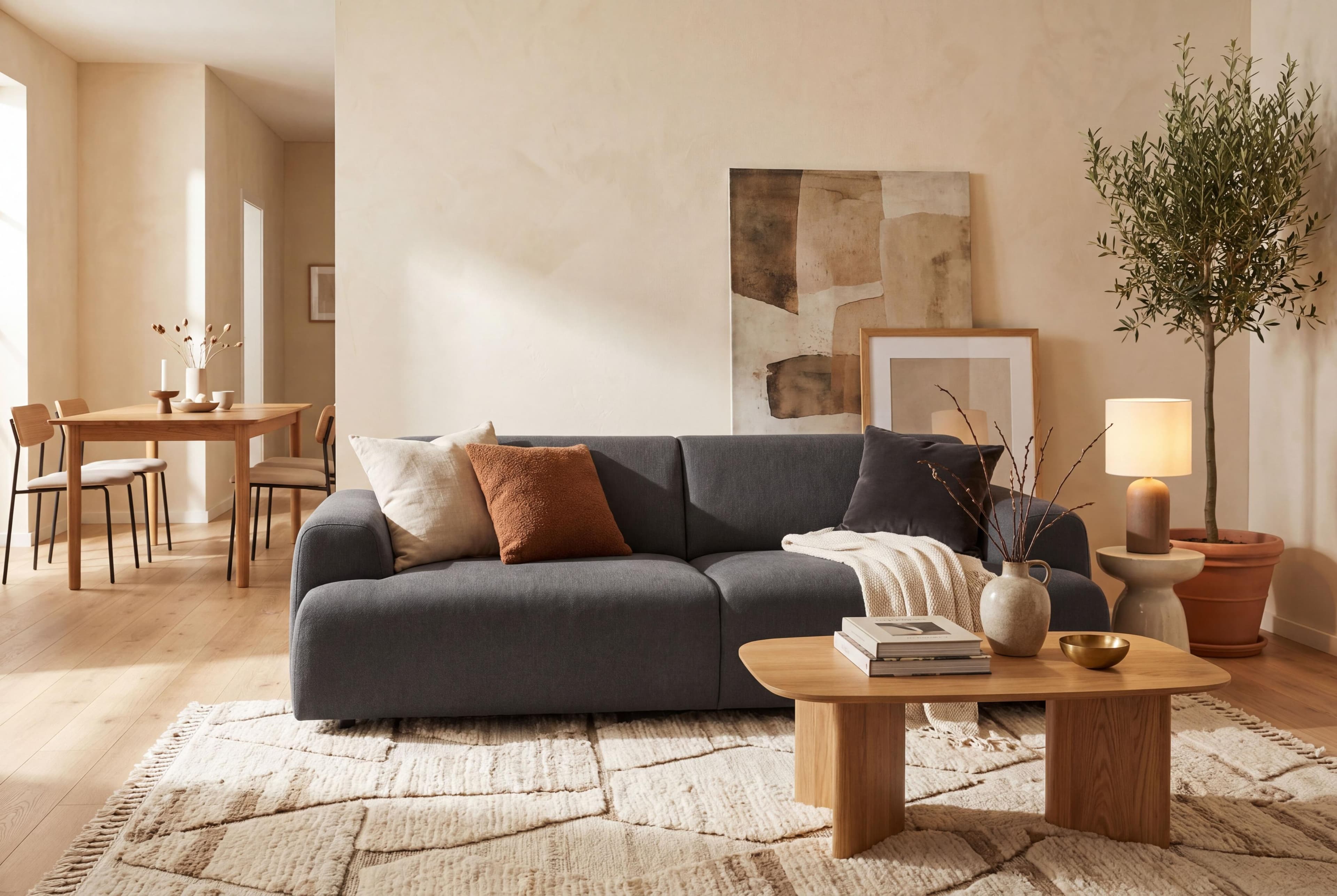 Home Affaire Linkka 3-Sitzer Sofa Schwarz Chenille