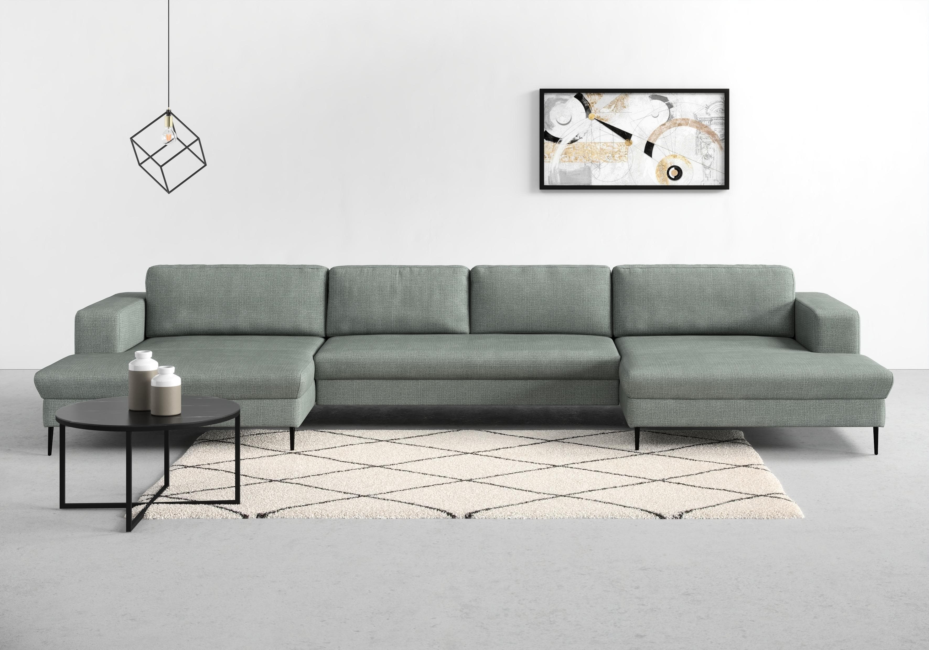 DOMO COLLECTION Wohnlandschaft Modica U-Form Mint