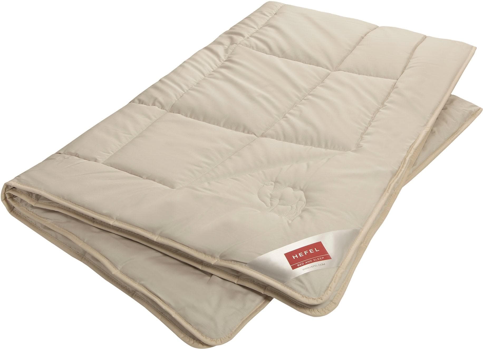 HEFEL Camel Dream Ganzjahresdecke 200x200 cm Champagner Baumwolle Kamelhaar