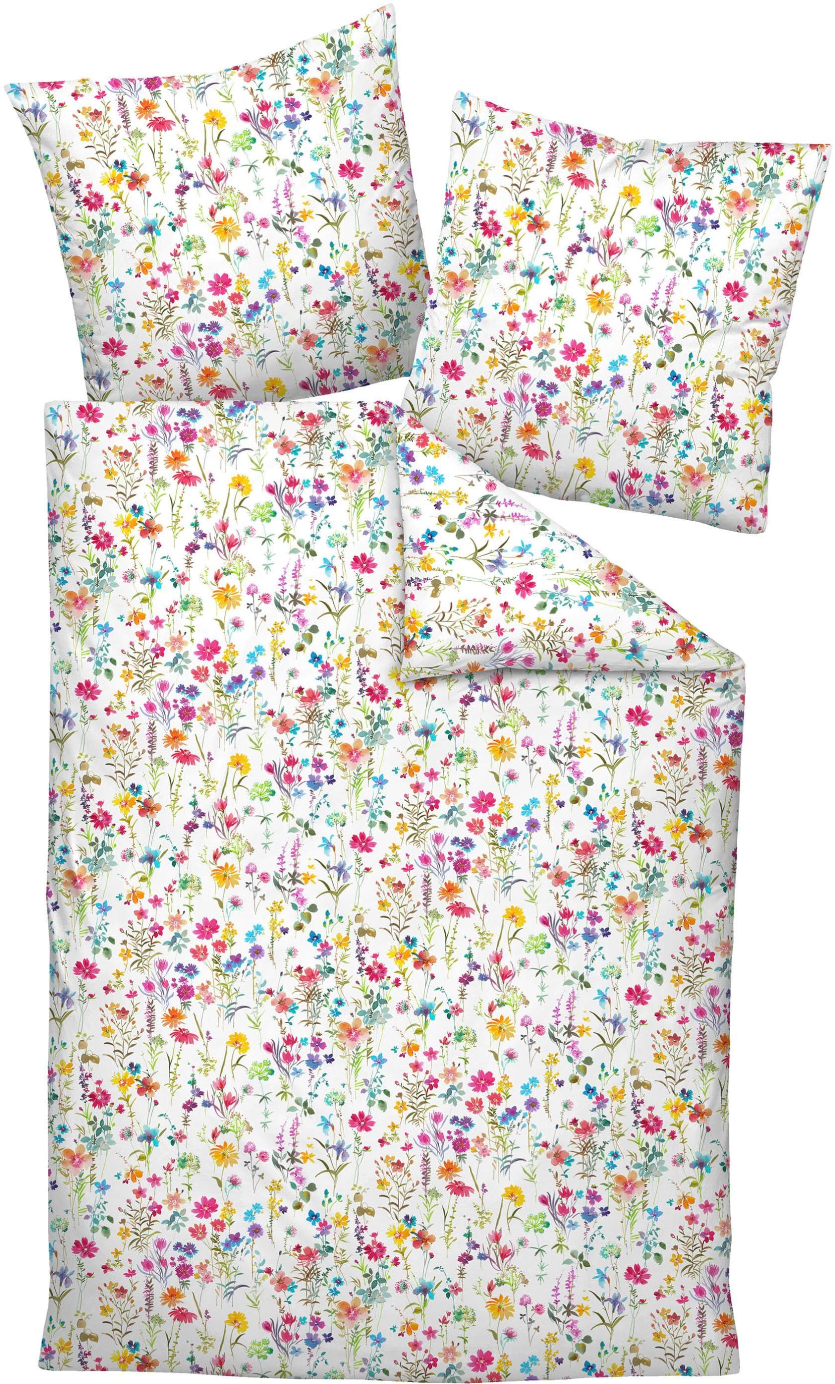 Janine Bettwäsche Milano Mako-Satin 100% Baumwolle Bunt
