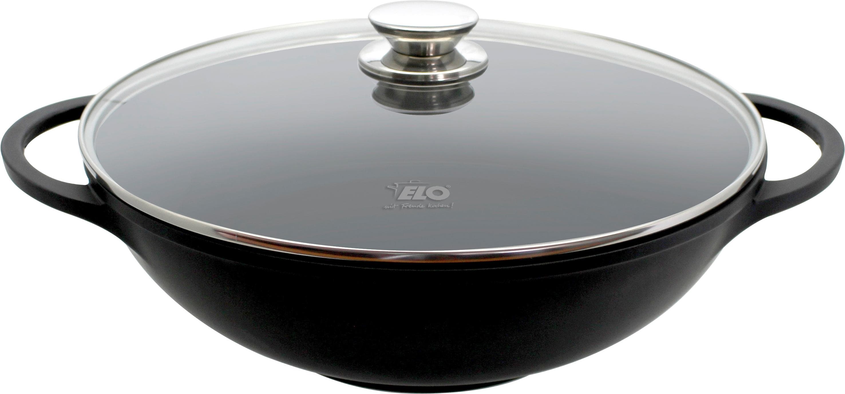 ELO BASIC Alucast Wok Schwarz Antihaftbeschichtung Induktion