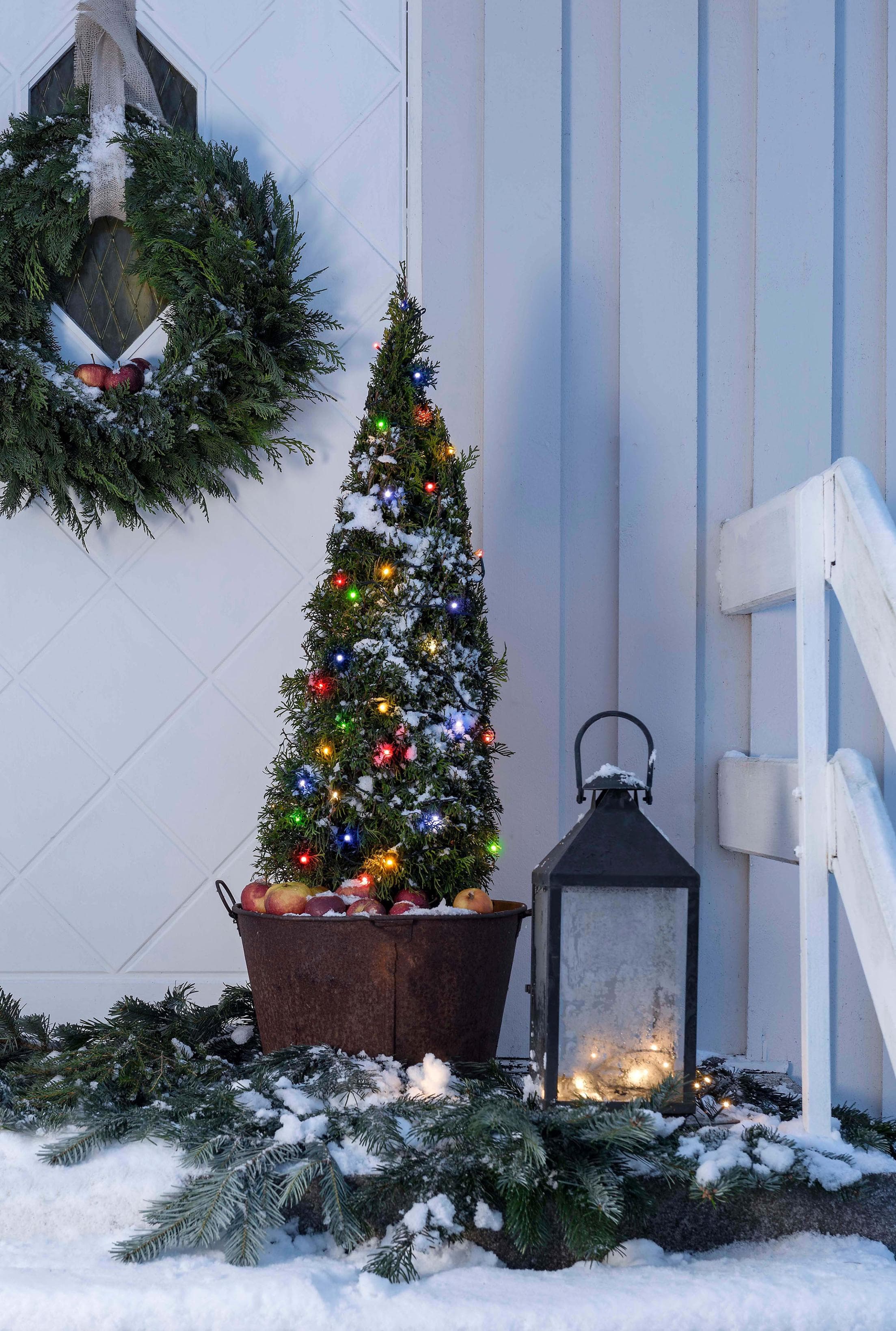 Konstsmide LED-Lichterkette Schwarz 200 Bunte Dioden Outdoor IP44