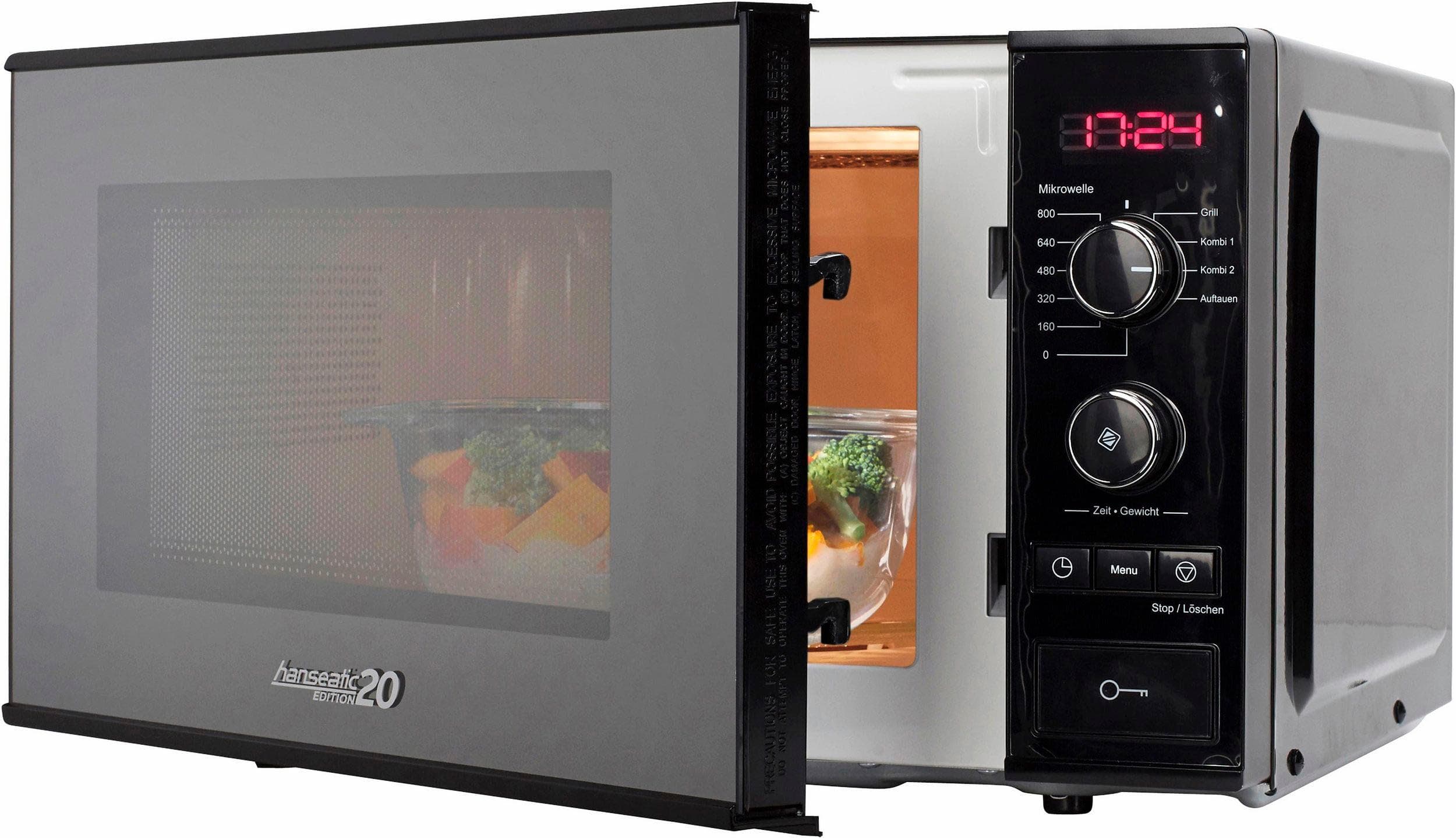 Hanseatic Mikrowelle 63147329 Schwarz 9 Automatikprogramme