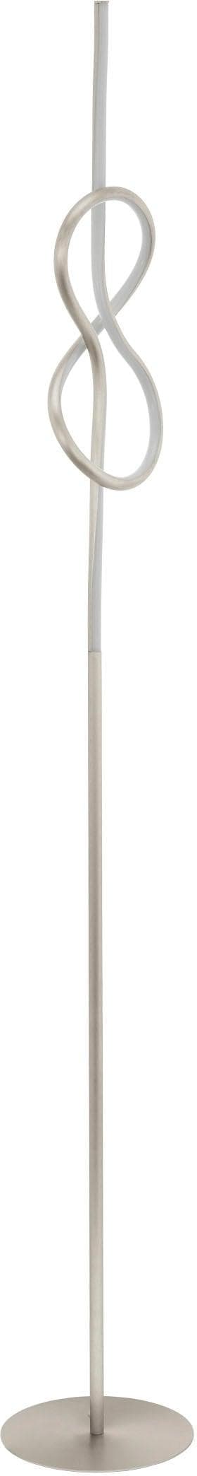 EGLO Stehlampe NOVAFELTRIA LED Warmweiß Stehleuchte Nickel-Matt Weiß