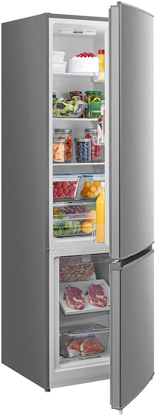 HANSEATIC Kühl-/Gefrierkombination HKGK18055C Silber LED-Innenbeleuchtung