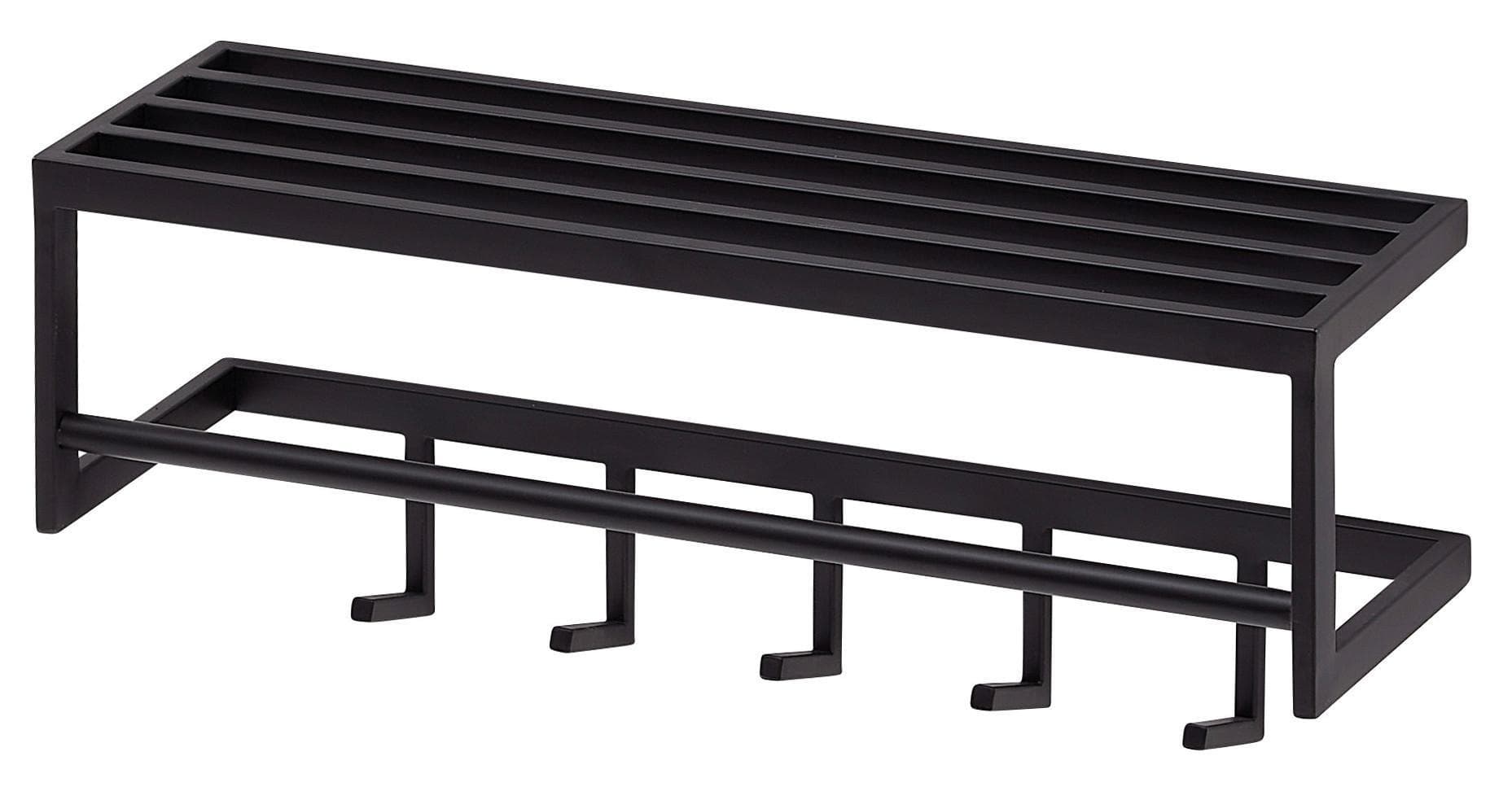 Wandgarderobe Schwarz Metall ca. 70x20x20 cm