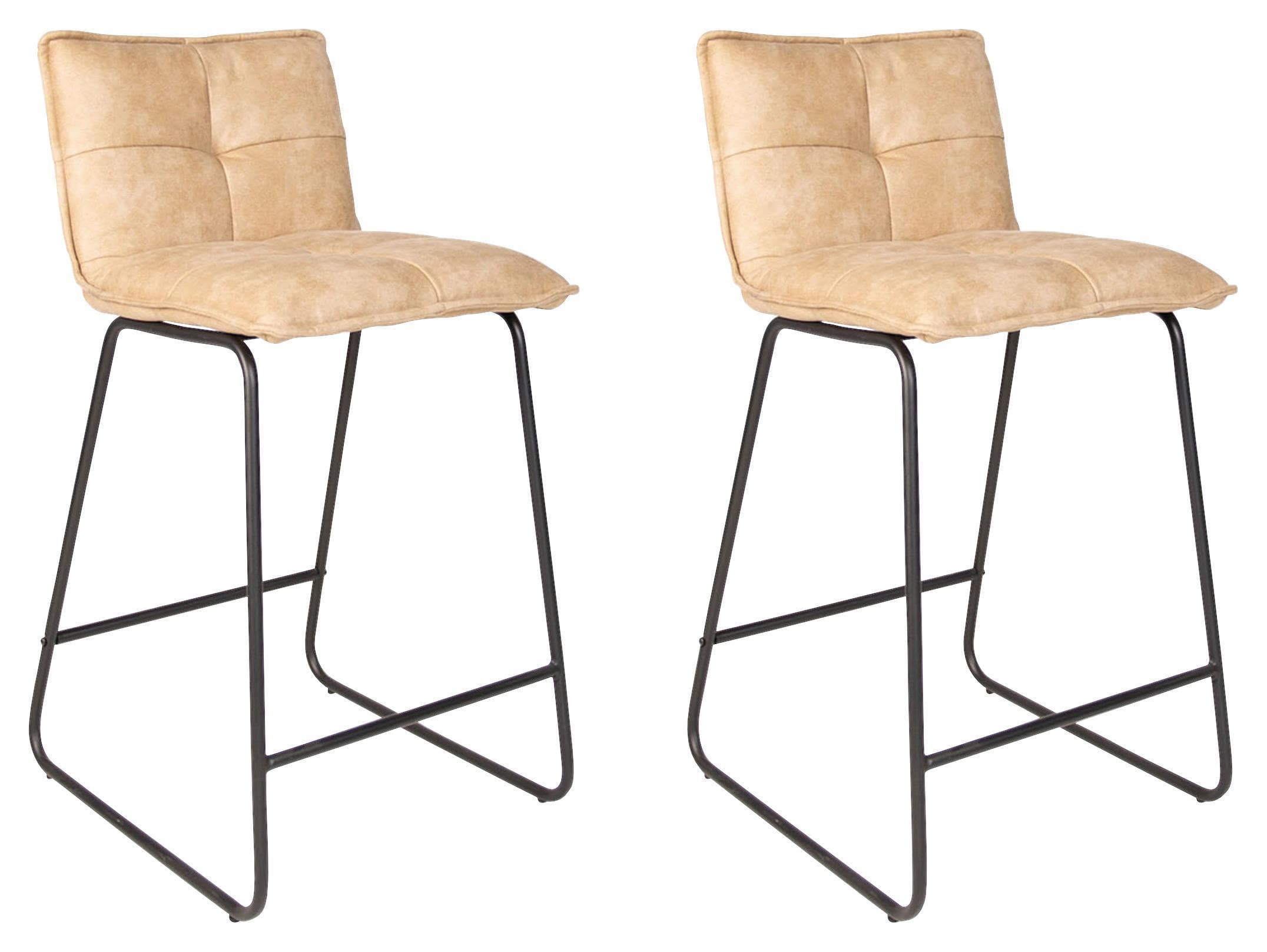 Barhocker-Set Jeremy 2er-Set Beige