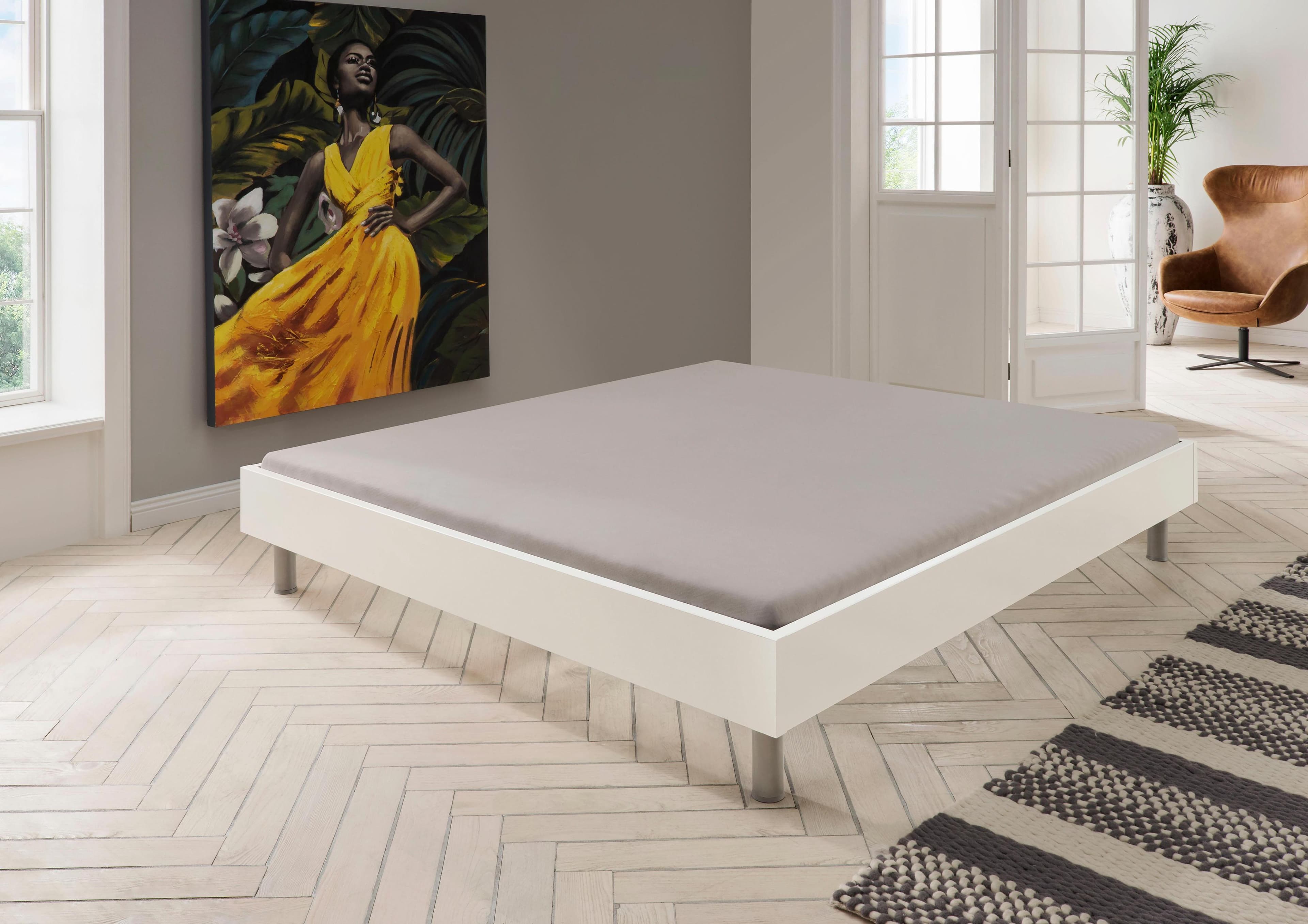WIMEX Bett Easy Weiß Alufarben 180x200 cm