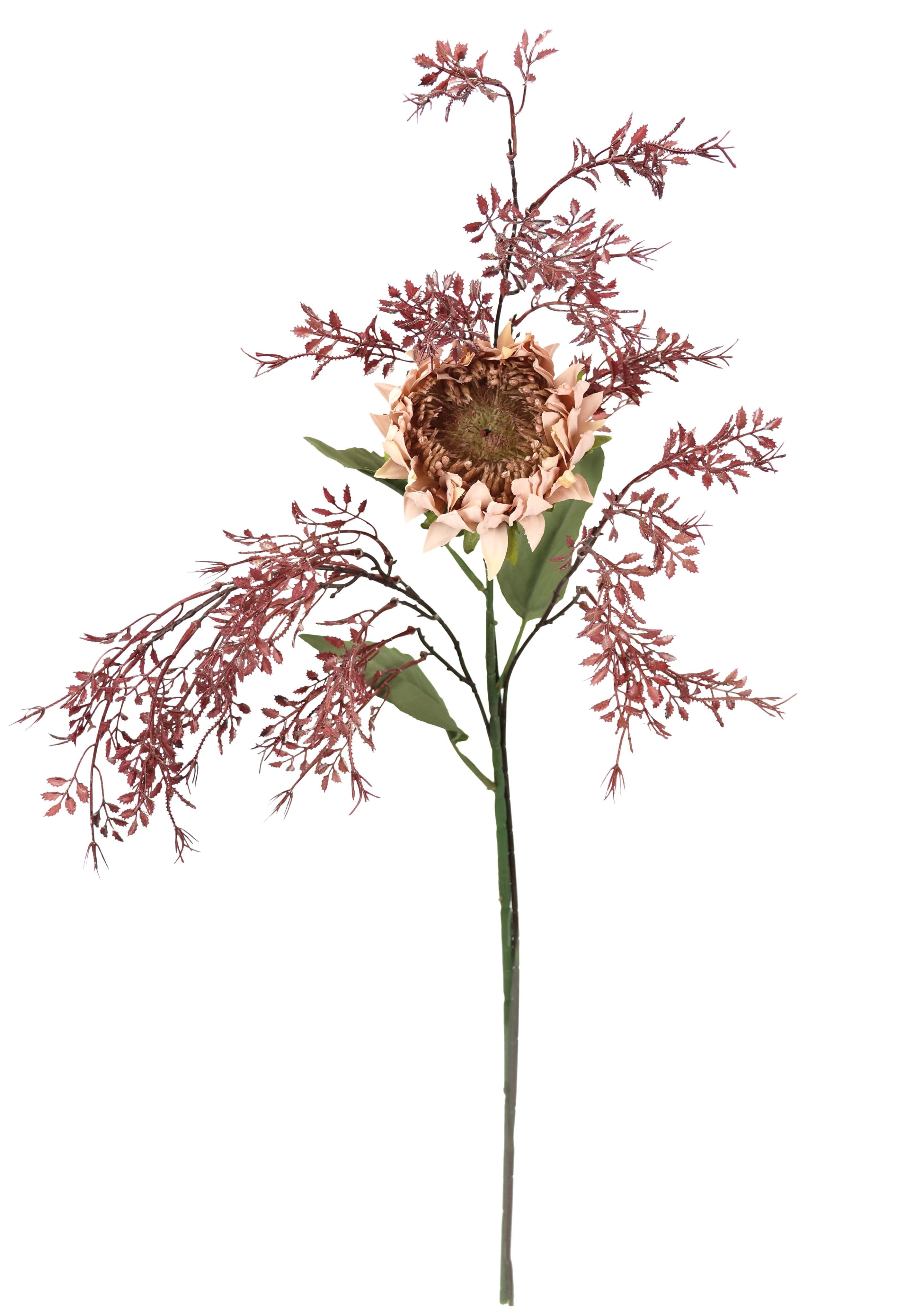 Kunstblumenstrauß Artischocke Mauve 70cm Polyester
