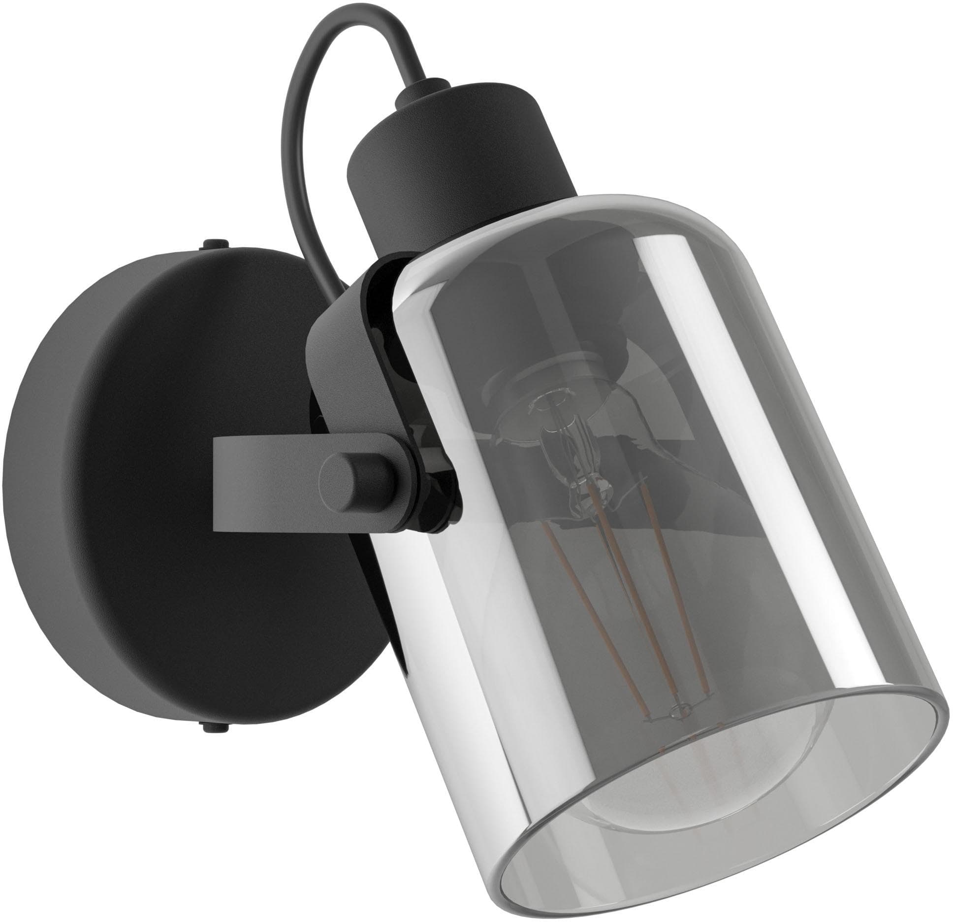 EGLO Deckenspot BERREGAS Spotlampe Schwarz-Transparent