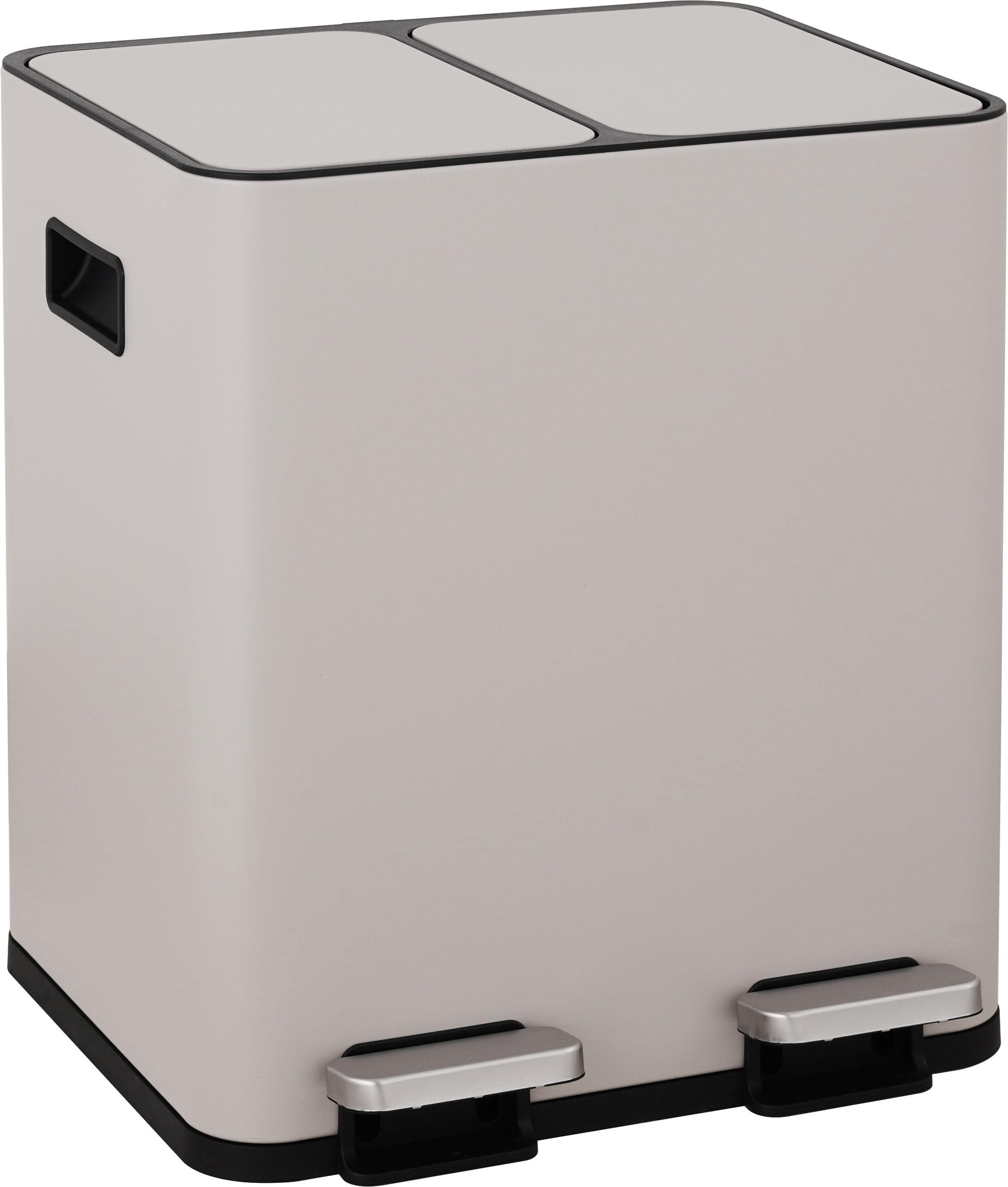 OTTO HOME Mülleimer Garrin Mülltrennsystem 2 Fächer Beige Edelstahl