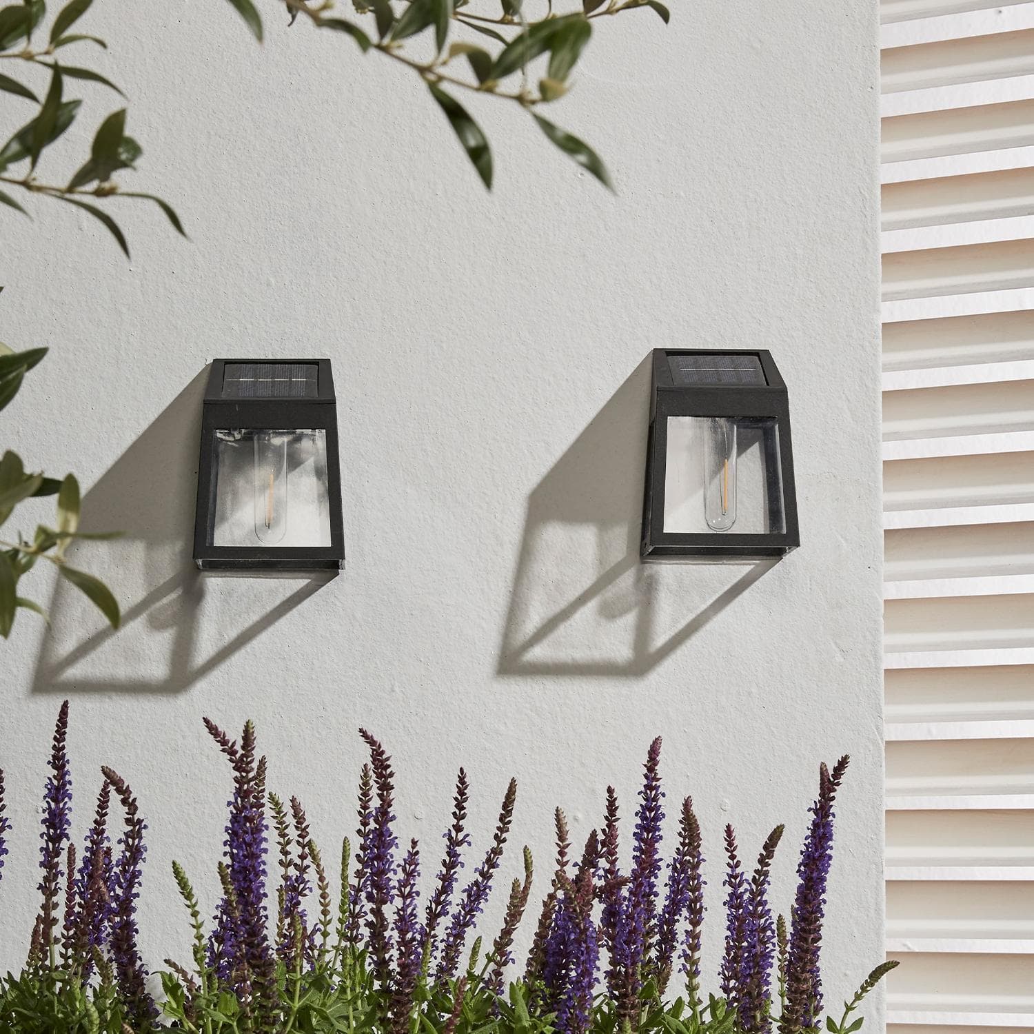 LUXFORM Solar-Wandleuchte Vigo LED 3 Stück Schwarz