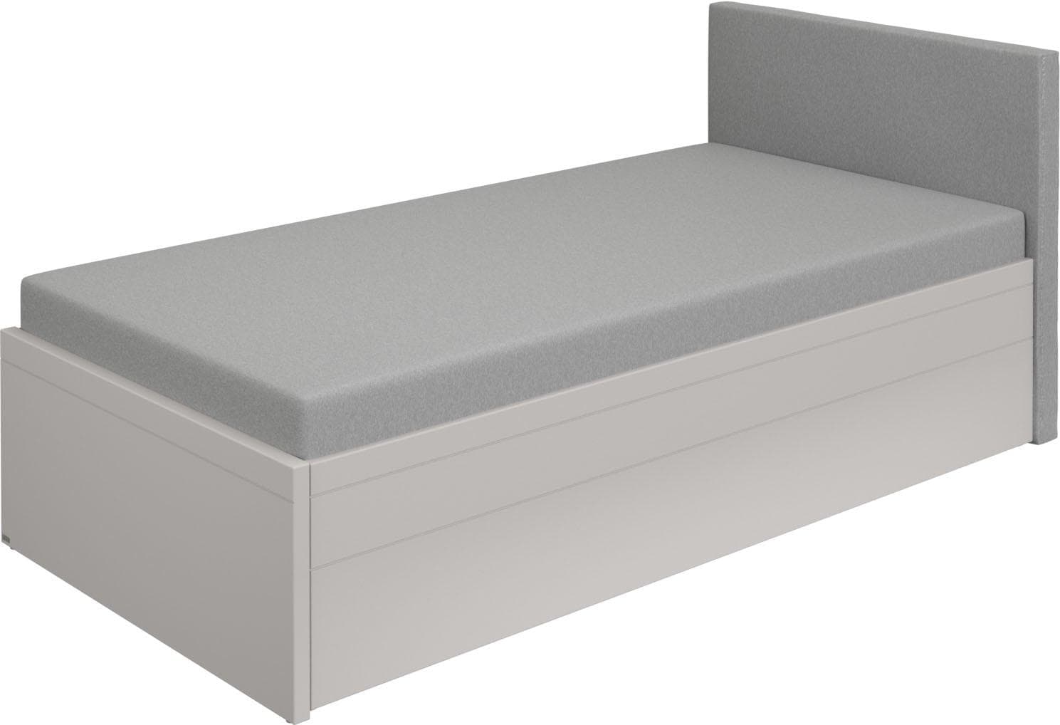 PAIDI FLYNN Ausziehbett 2-in-1 Grau Metallgestell mit Kopfteil