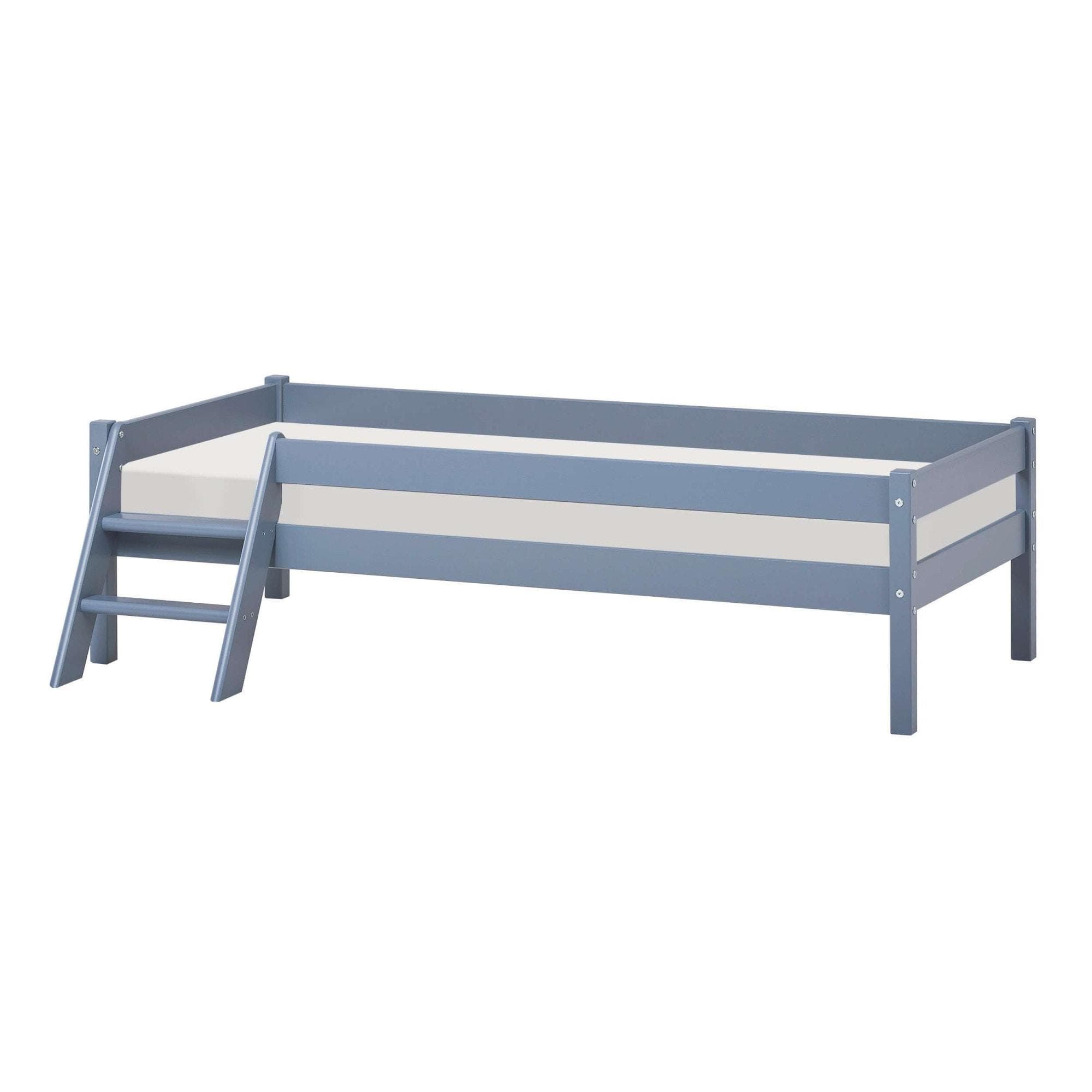 HOME AFFAIRE ECO One Jugendbett Grau Massivholz mit Matratze