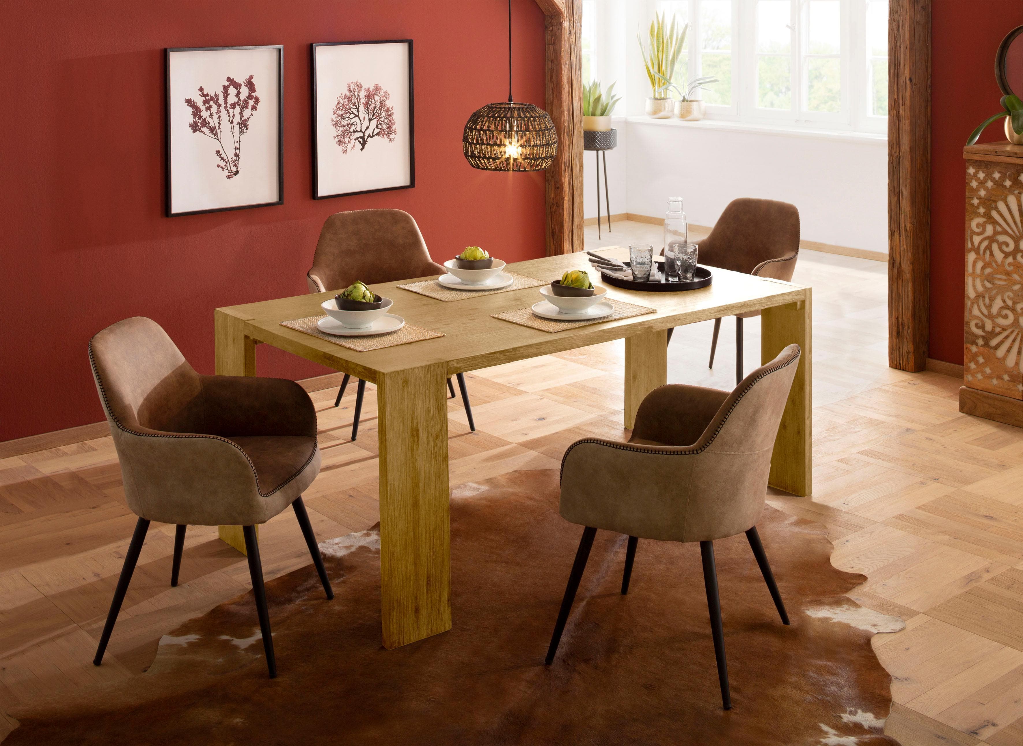 Home Affaire Esstisch Marbella Massivholz Akazie Braun