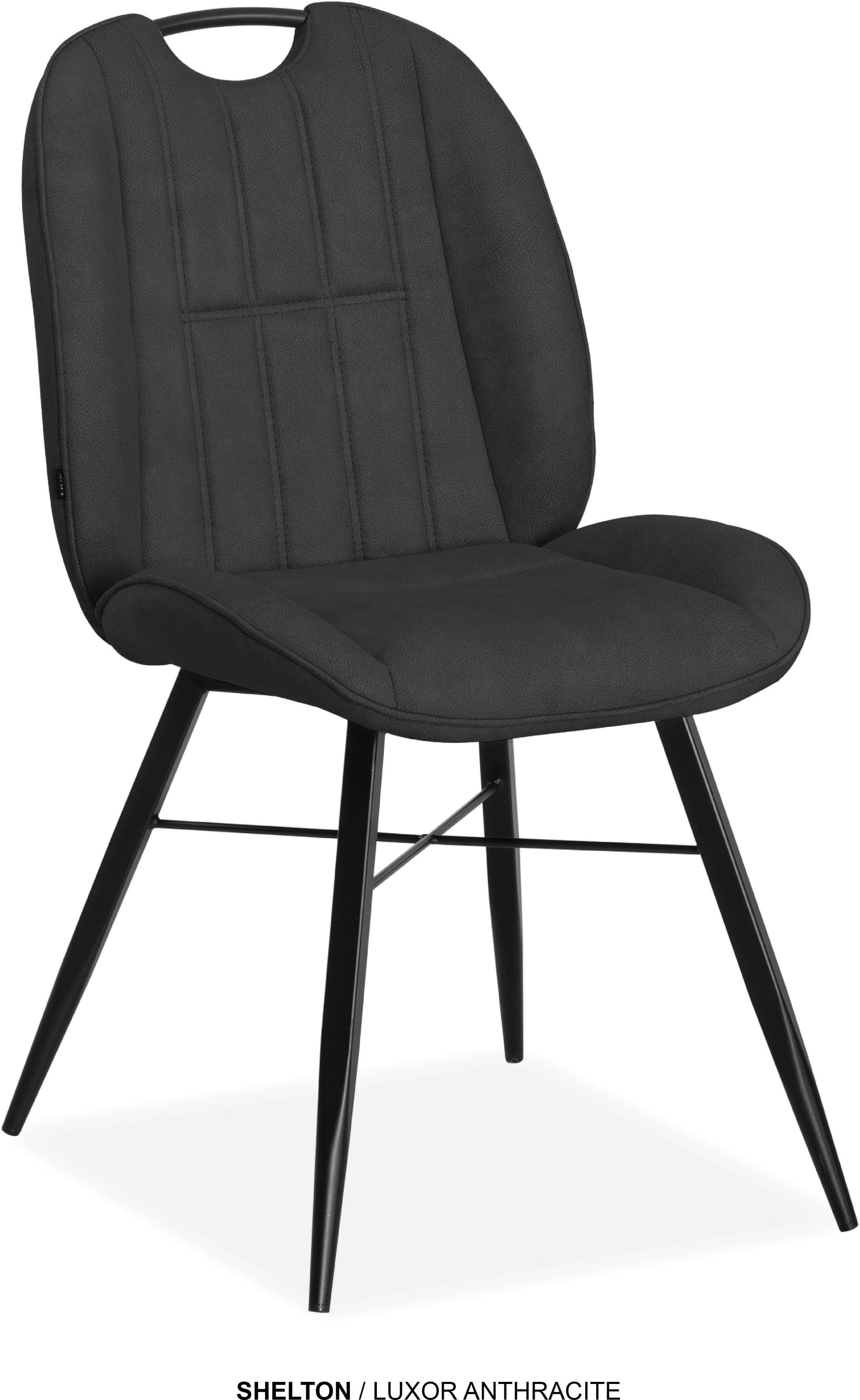 Esszimmerstuhl Shelton Anthrazit Schwarz OMG DESIGN
