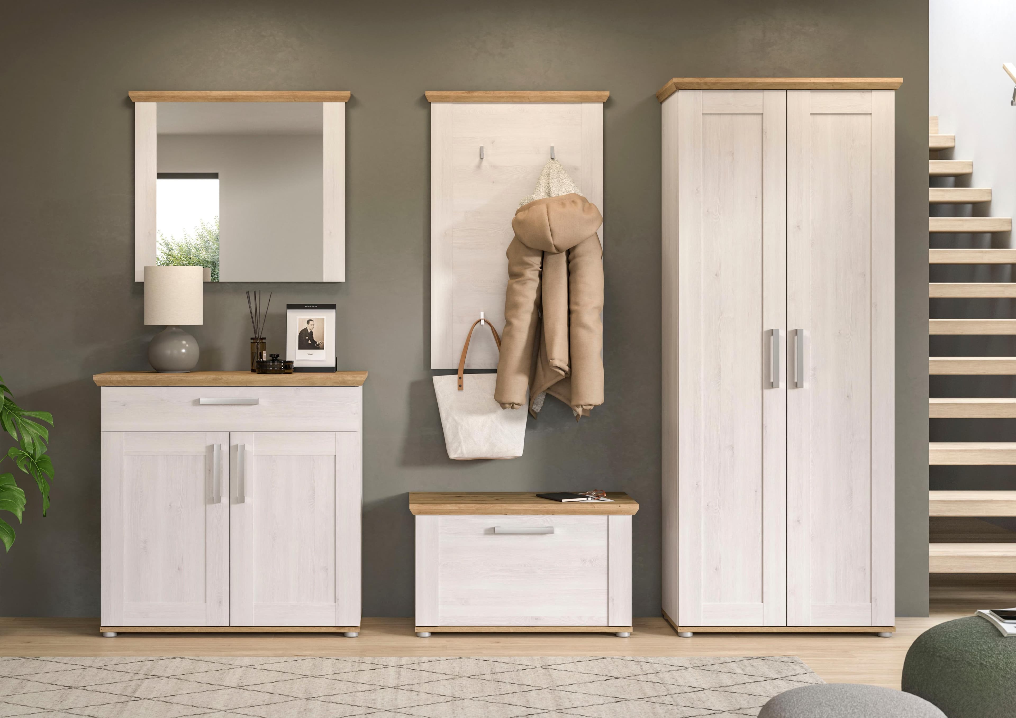 HOME AFFAIRE Garderoben-Set COSENZA 5-teilig Landhausoptik