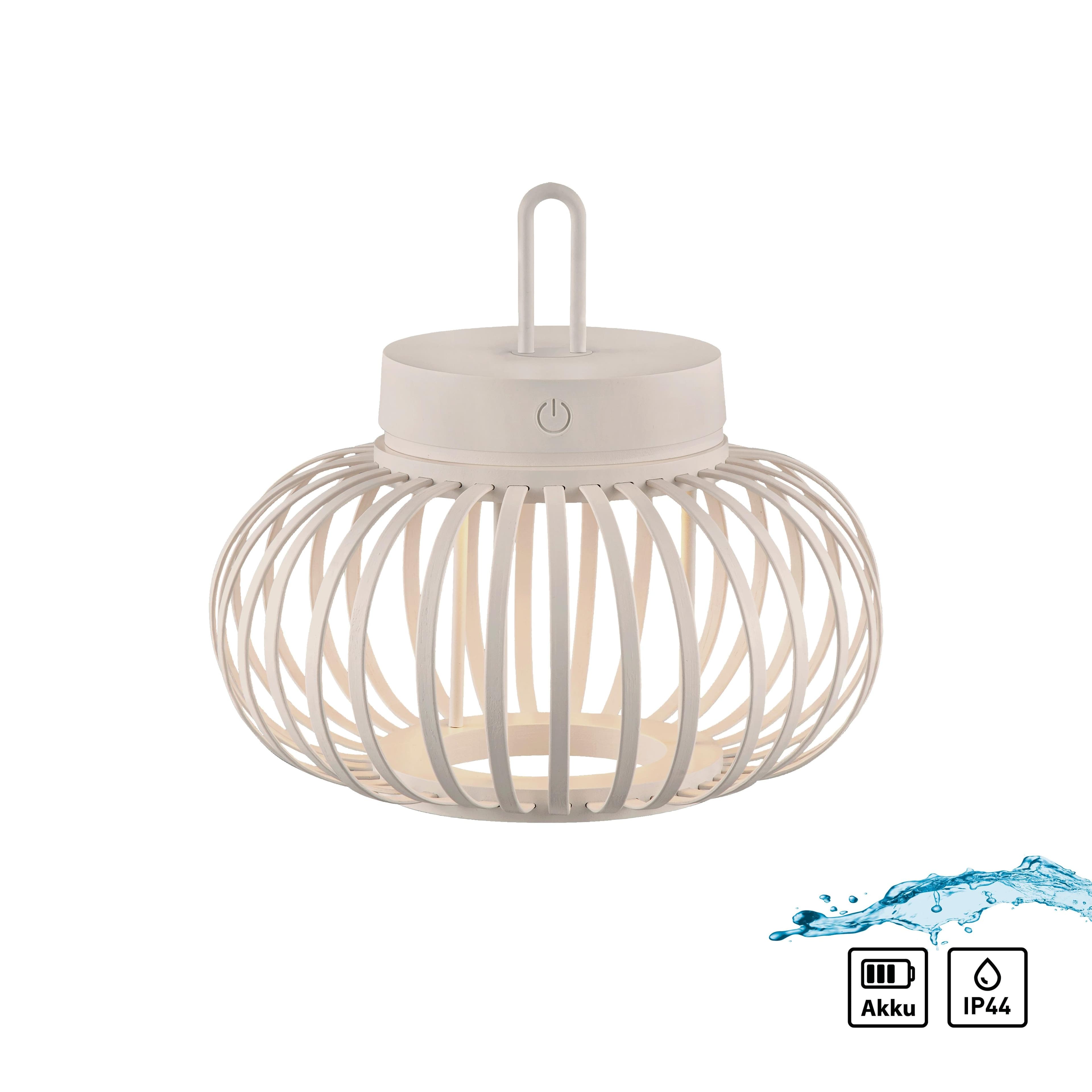 JUST LIGHT Pendelleuchte AKUBA Bambus Beige Akku LED