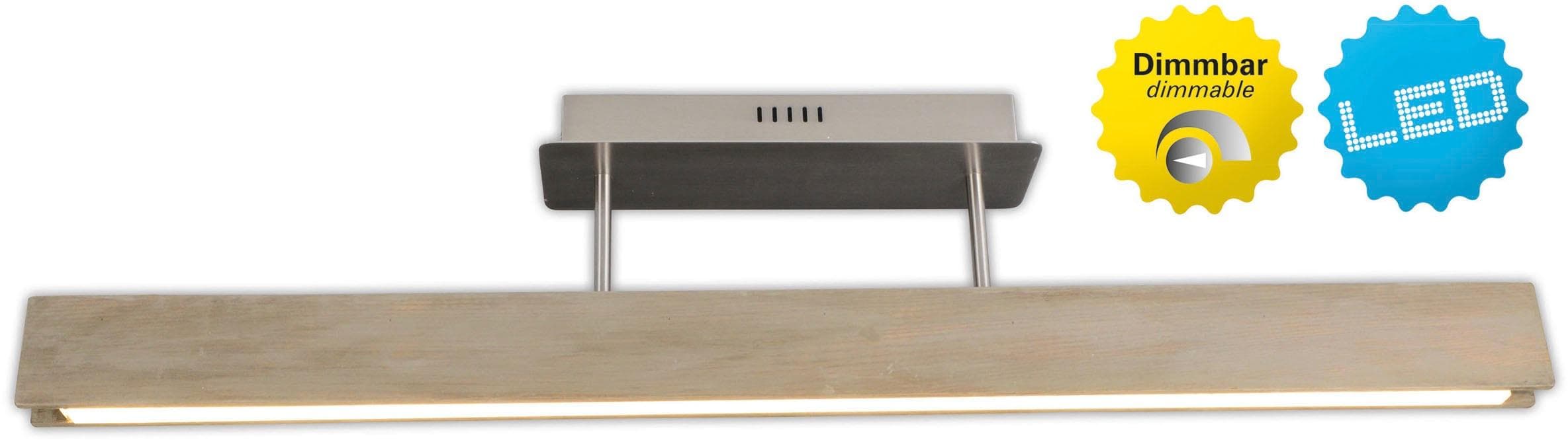 NÄVE LED Deckenleuchte Straight Braun Dimmbar Holzkorpus Esche