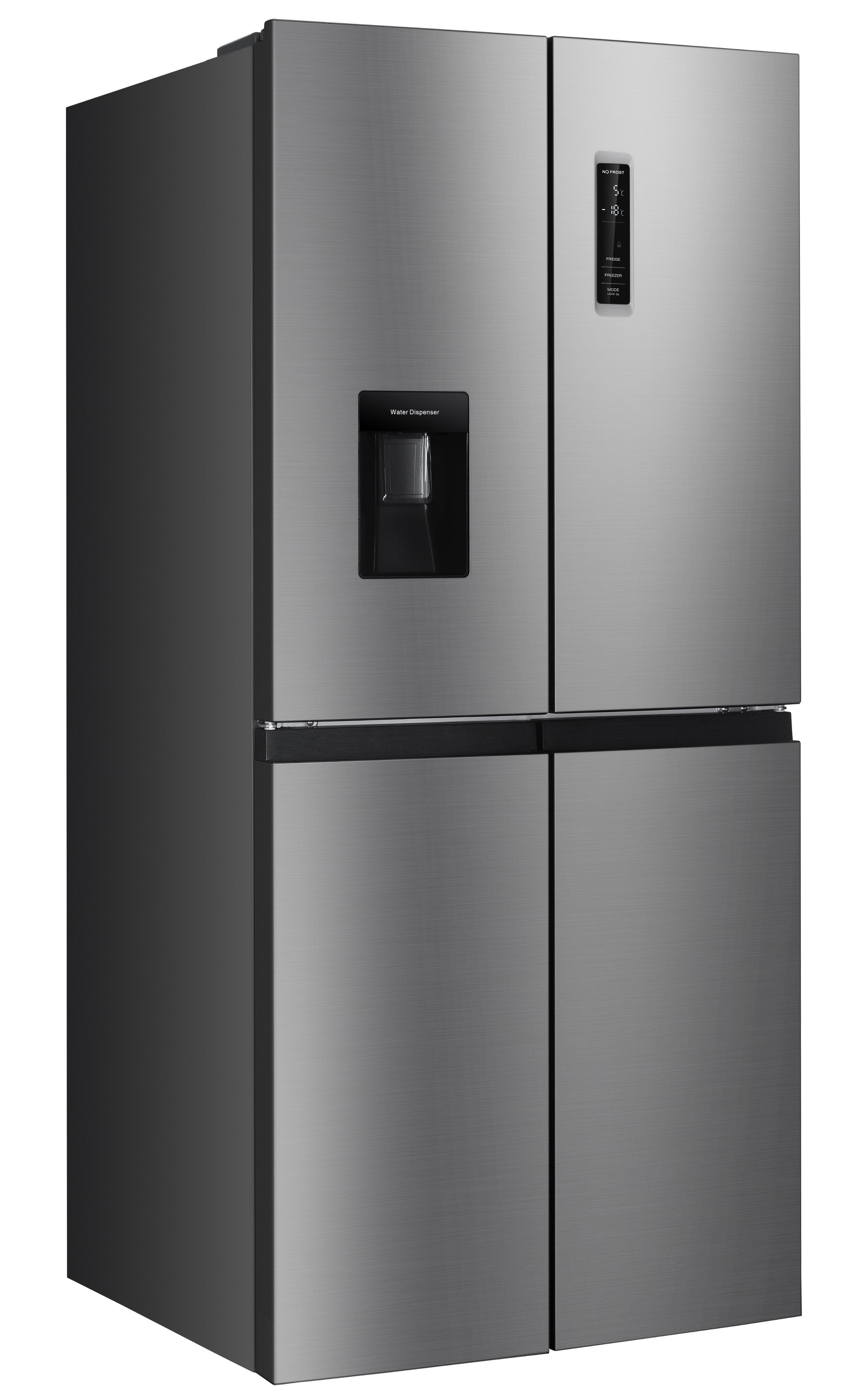 HANSEATIC Multi Door Kühlschrank HCDC18080CWD Silber Wasserspender NoFrost