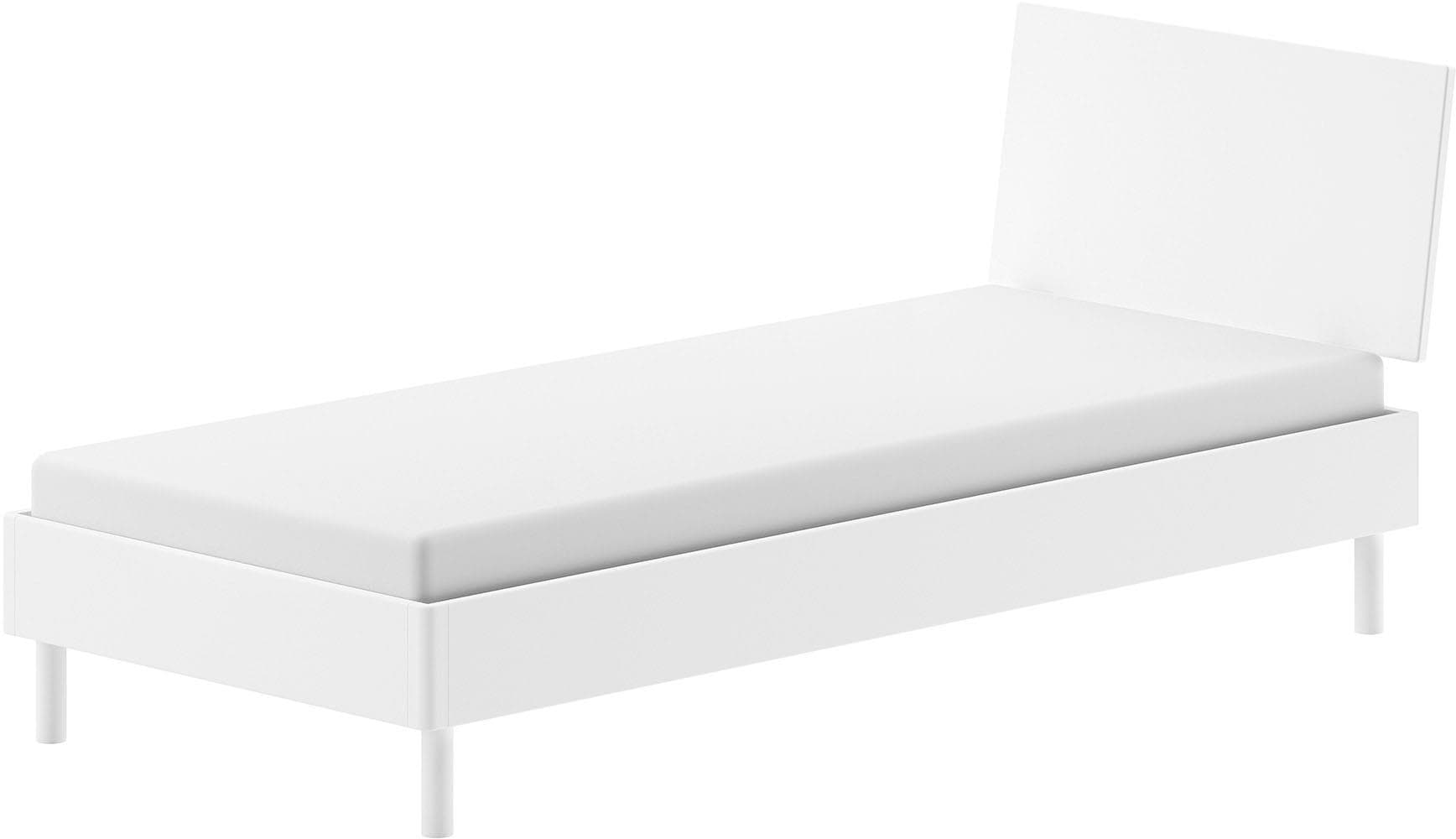 Einzelbett HOME AFFAIRE Forrest weiß Massivholz Buche Modern