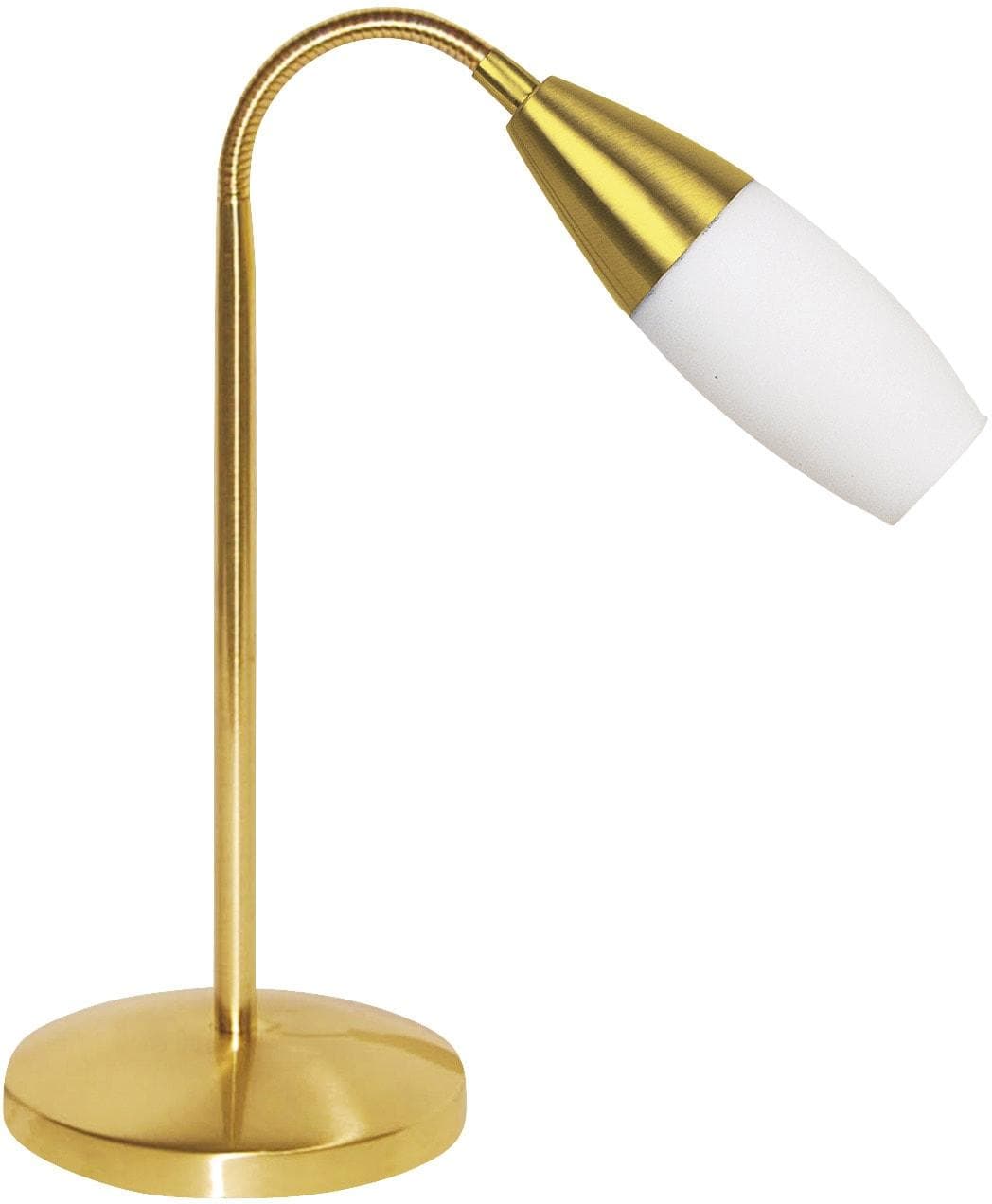 näve LED Tischleuchte Gola LED wechselbar Warmweiß Messingleuchte