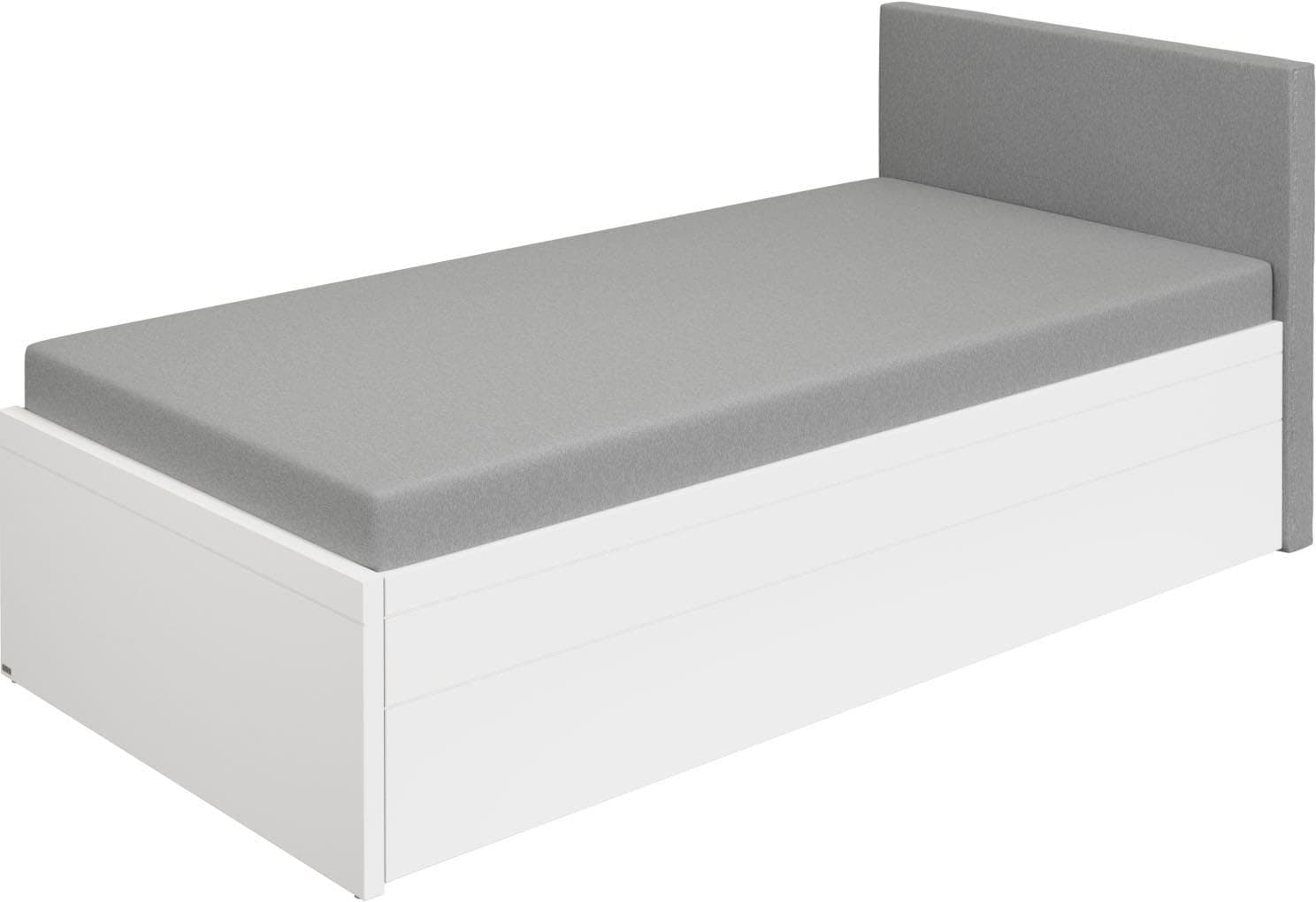 PAIDI FLYNN Jugendbett 2-in-1 Ausziehbett Weiß/Grau