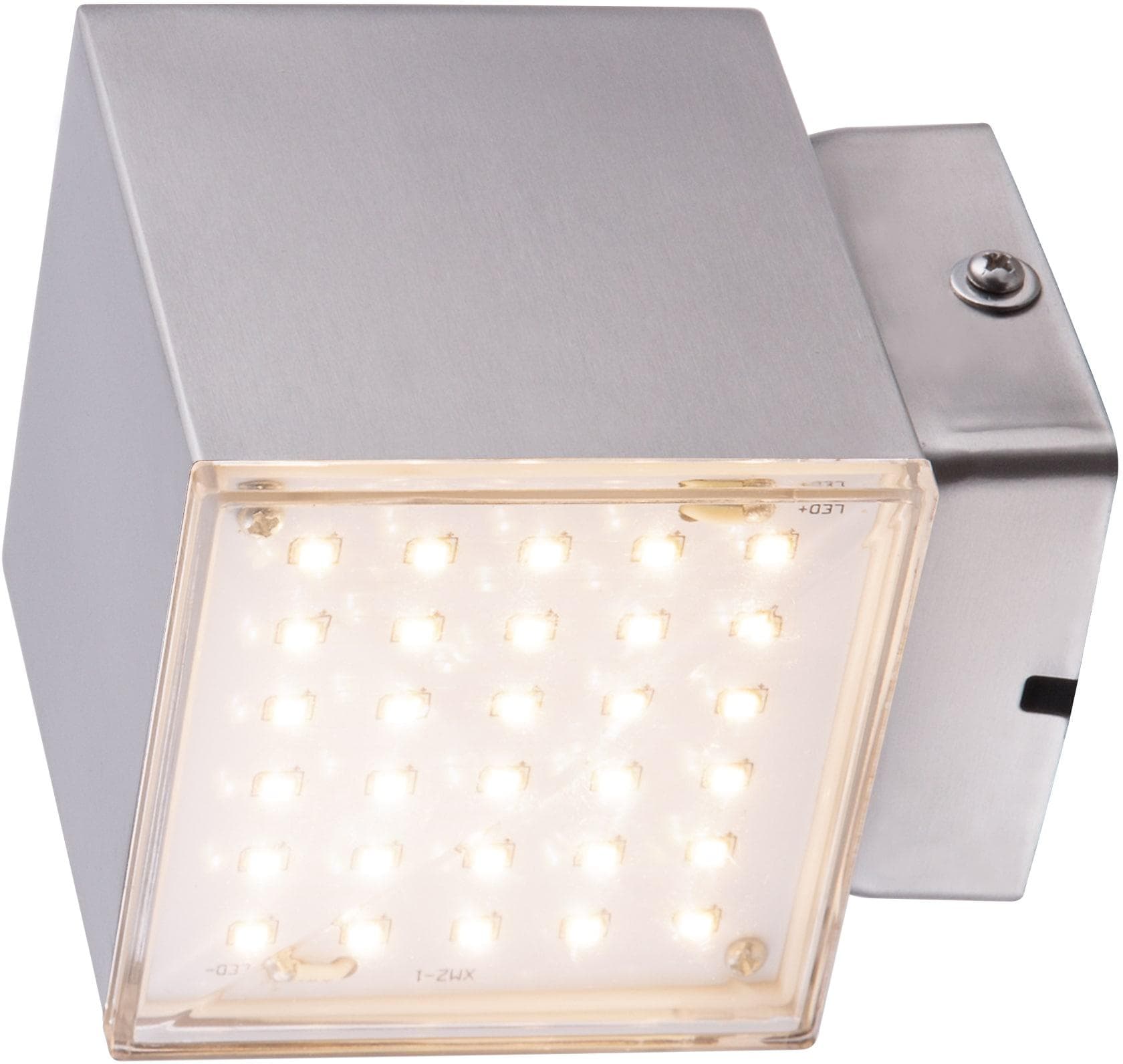 HEITRONIC LED Wandleuchte Kubus 2 Silber Edelstahl Outdoor