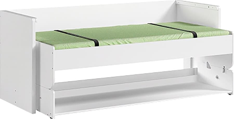 VIPACK Funktionsbett Denver 90x200 Weiß mit Schreibtisch