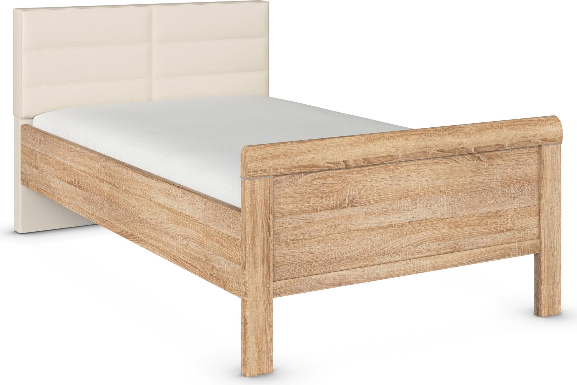 Rauch Bett Evelyn Einzelbett Braun Polsterkopfteil Komforthöhe