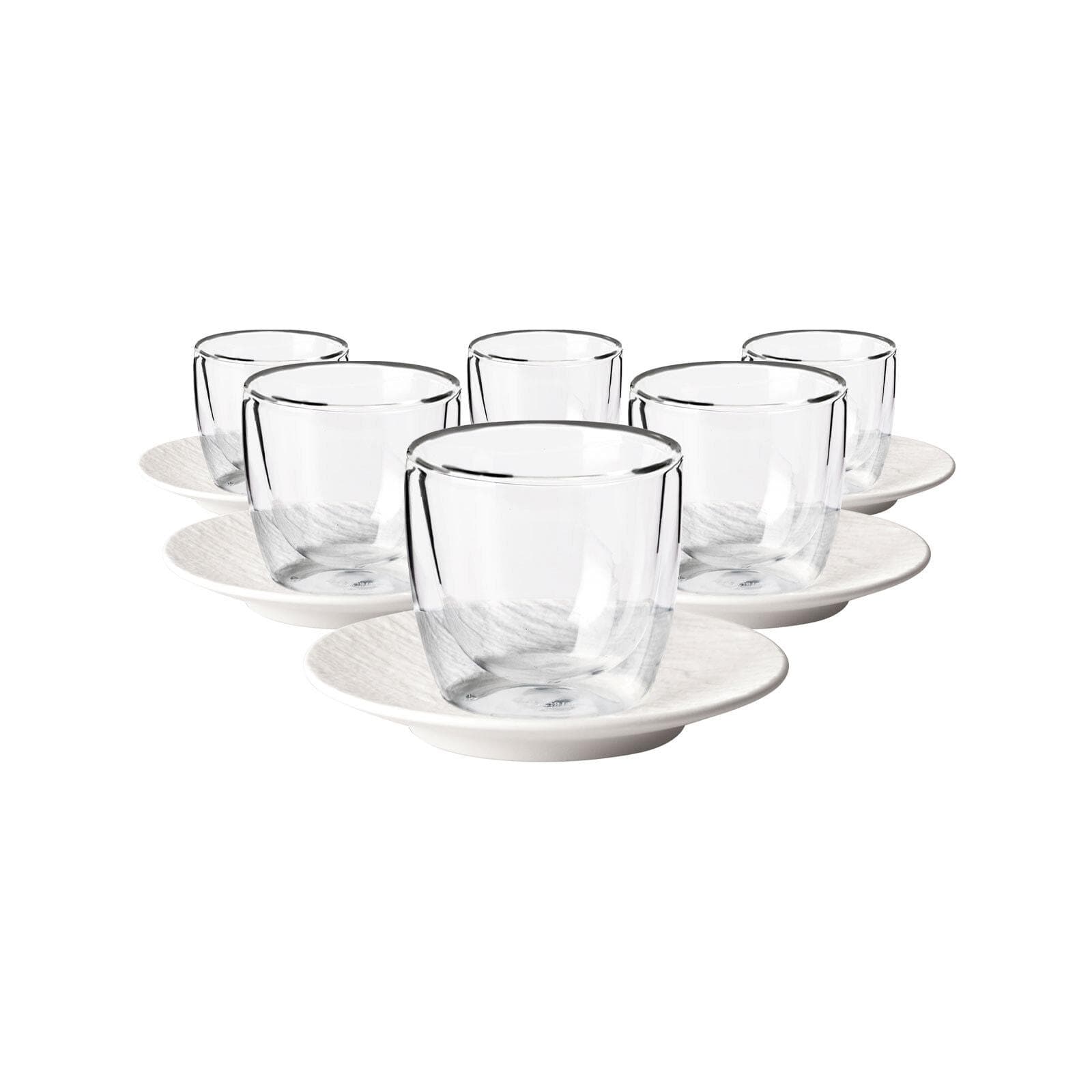 Villeroy & Boch Manufacture Rock Espresso-Set 6er weiß/schwarz