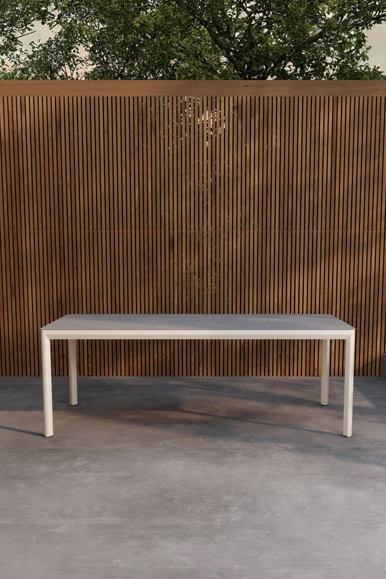 VENTURE HOME Gartentisch Lino Aluminium Grau/Beige