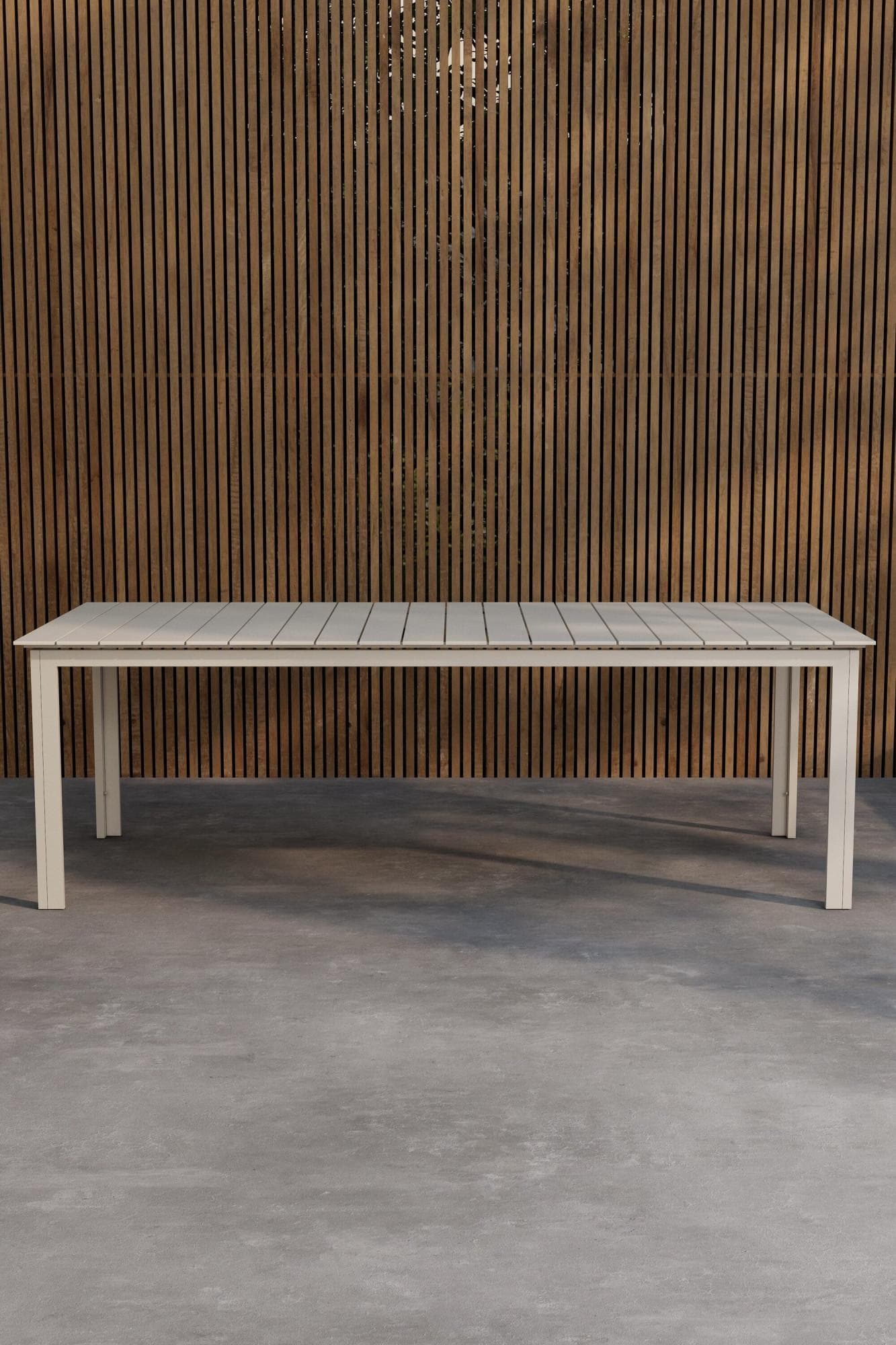 VENTURE HOME Levels Gartentisch Beige Aluminium Ausziehbar