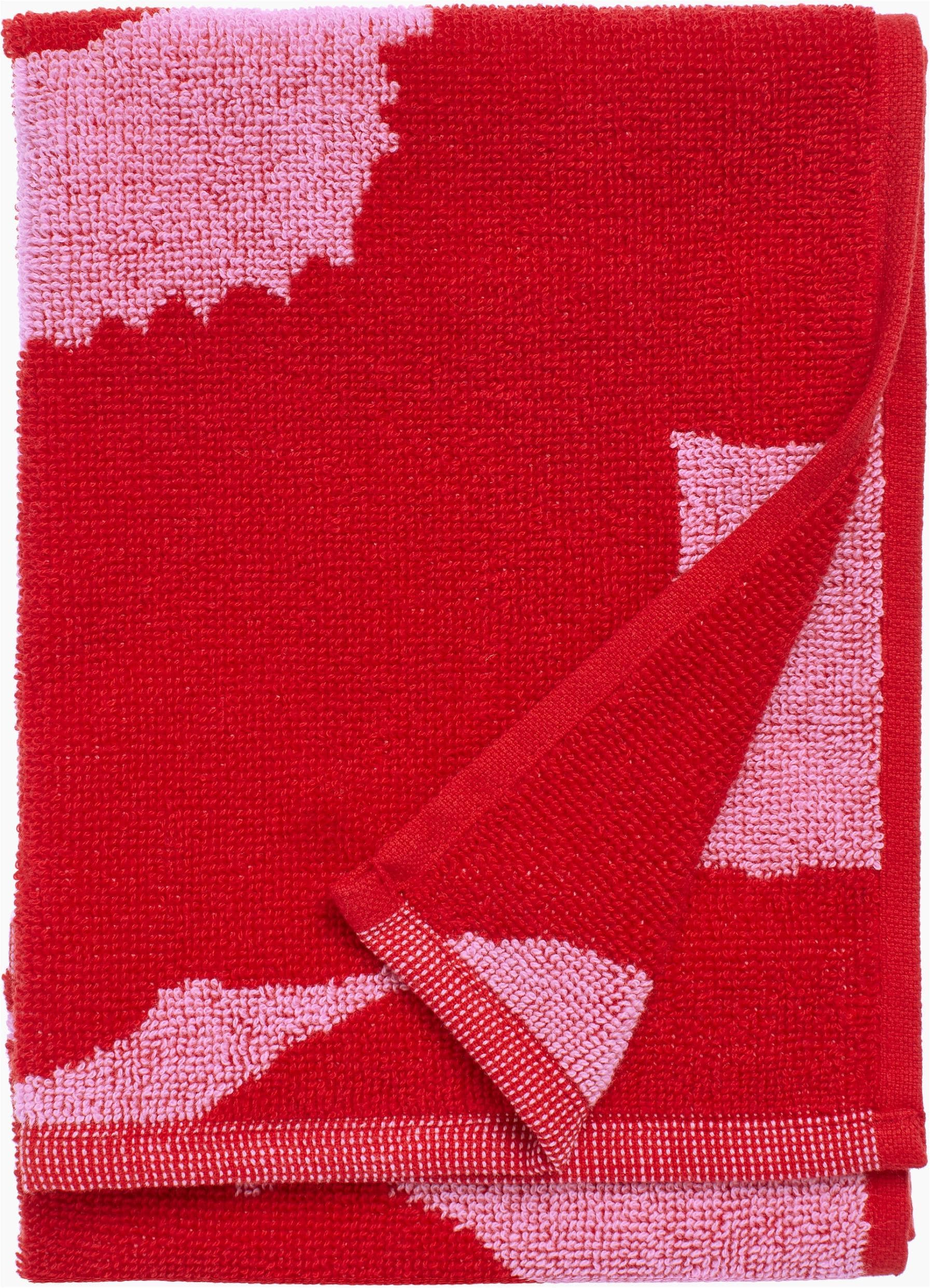 Marimekko Gästehandtuch Unikko Rosa Rot