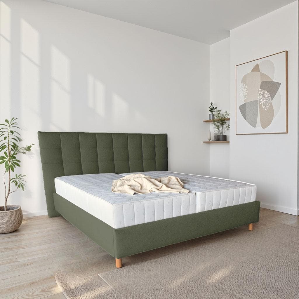 Polsterbett COLLECTION AB CLASSIC Scandi Olivgrün mit Lattenrost