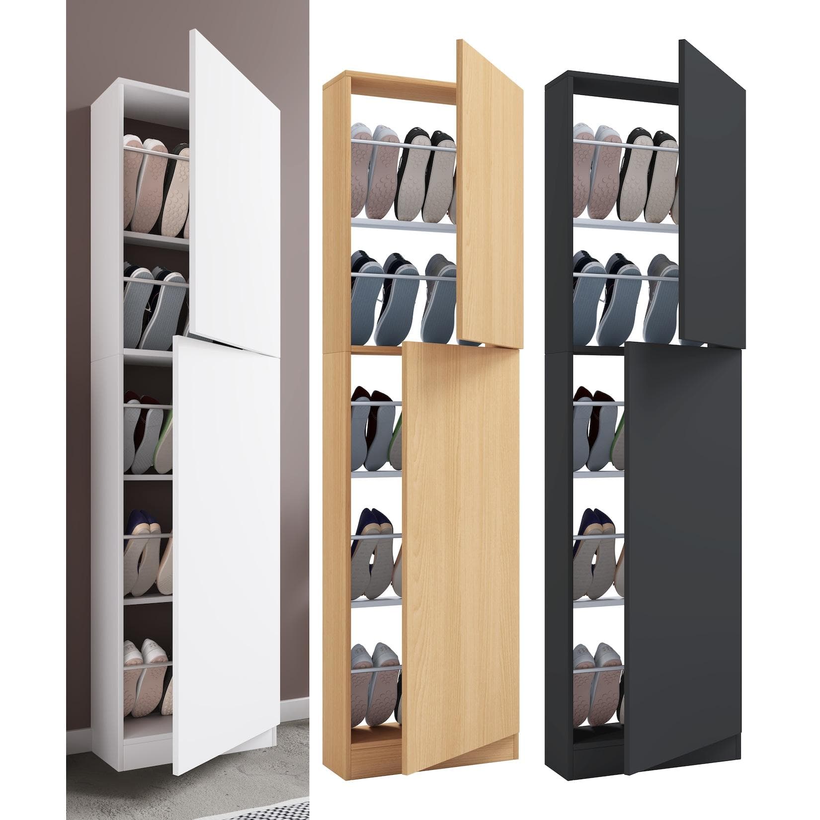 VCM Schuhschrank Fulisa XL Weiß 10 Paar