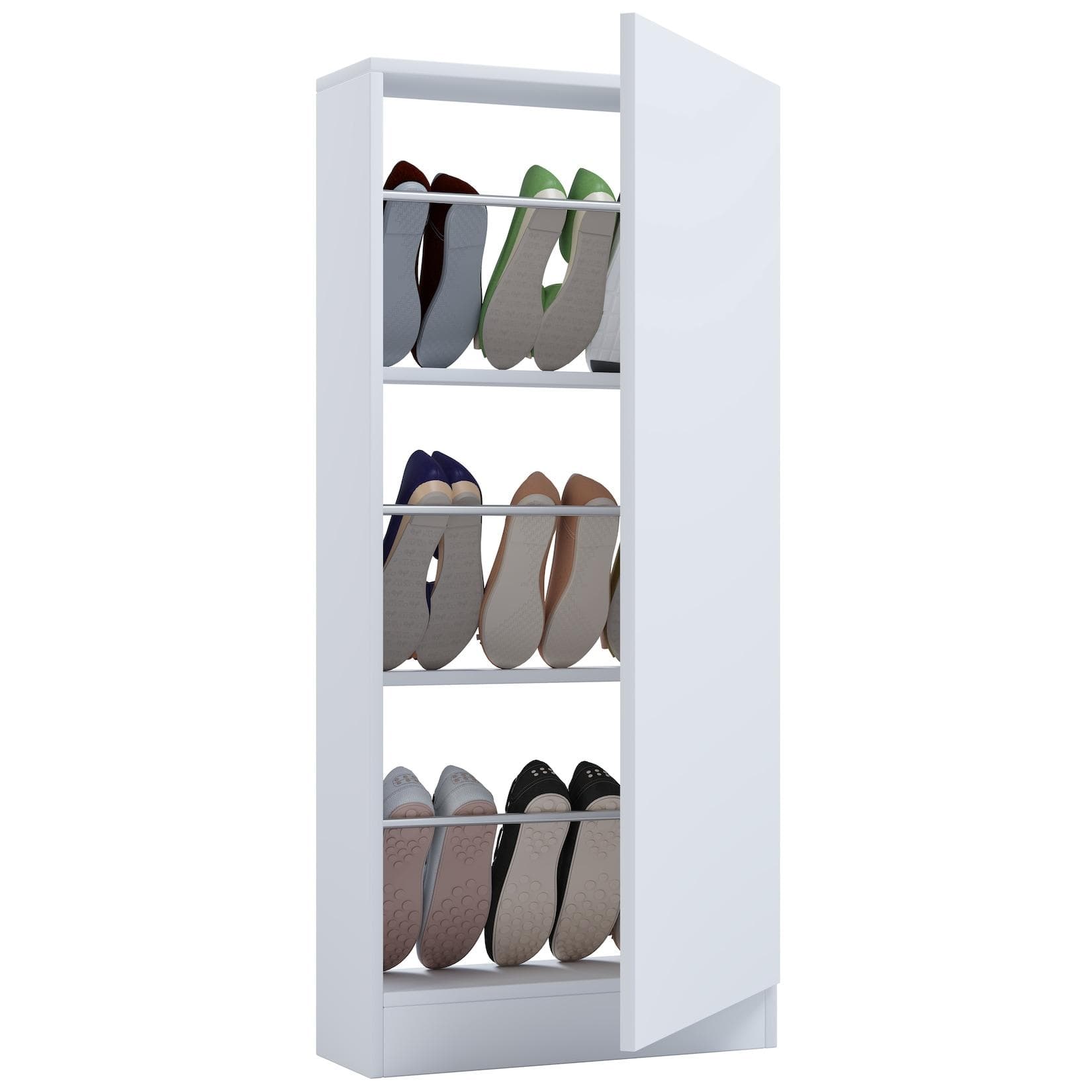 VCM Schuhschrank Fulisa L Weiß Holzwerkstoff