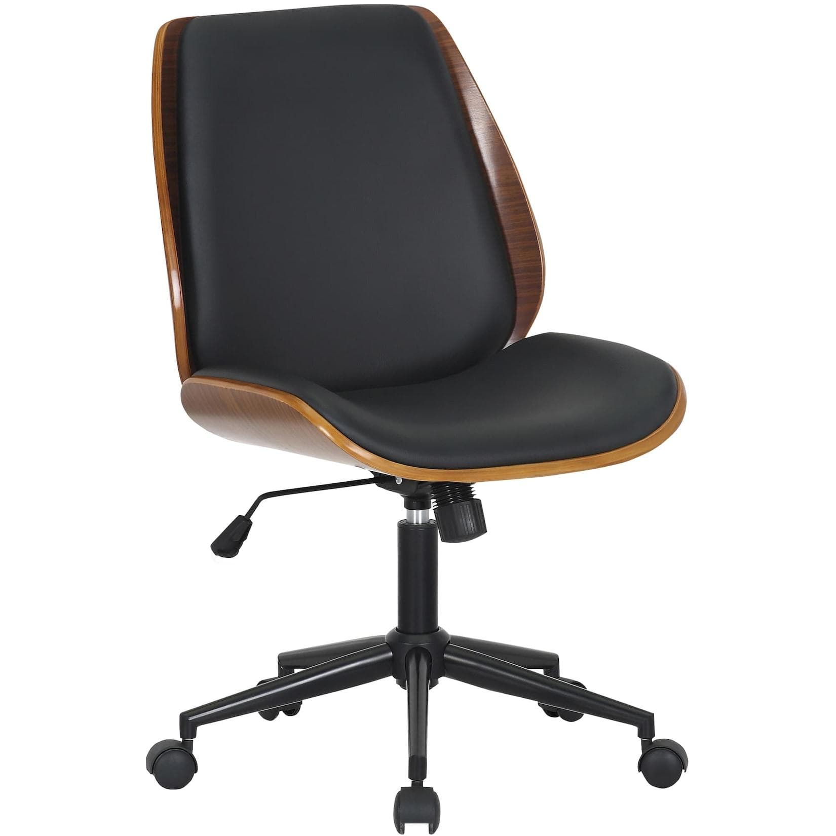 CLP Bürostuhl Mitch Ergonomisch mit Holzschale & Wippfunktion