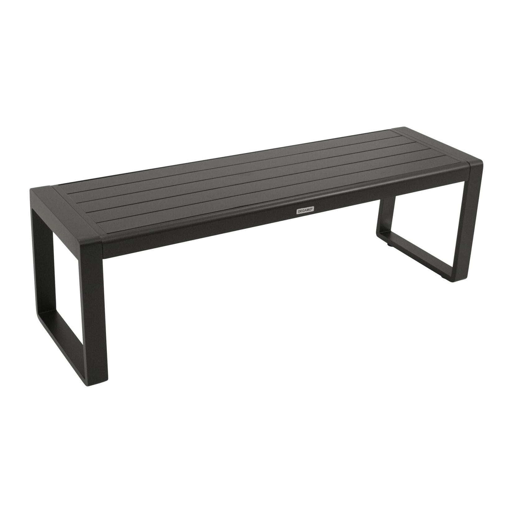 DEGAMO Hockerbank RIVA 3-Sitzer Aluminium Anthrazit