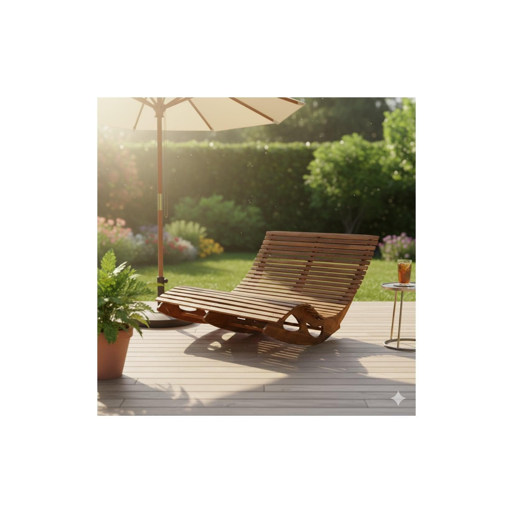 Netto-Online Ergonomische Doppelschwungliege Akazienholz FSC®