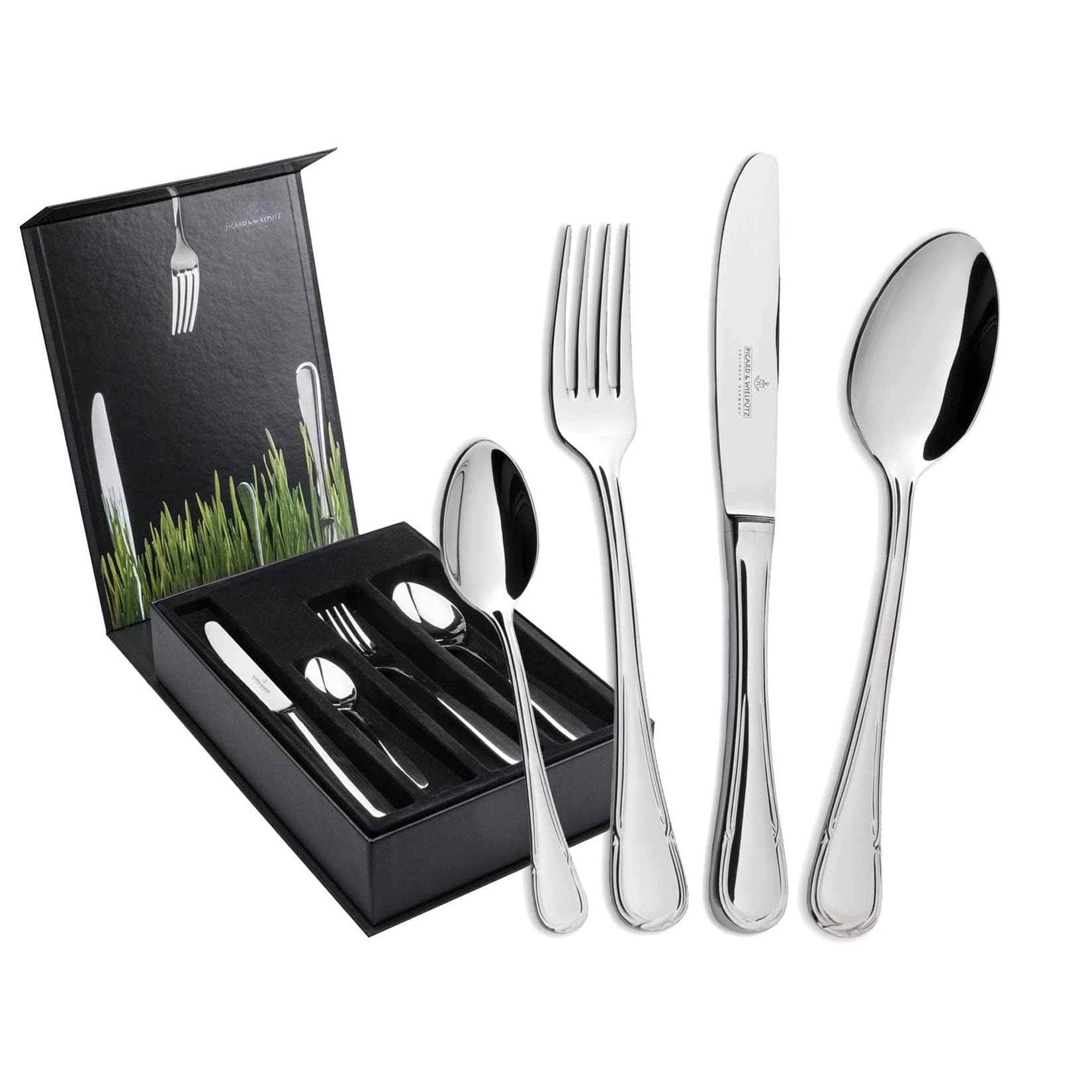 Picard & Wielpütz Tafelbesteck Ligato 24er Set Edelstahl Silber