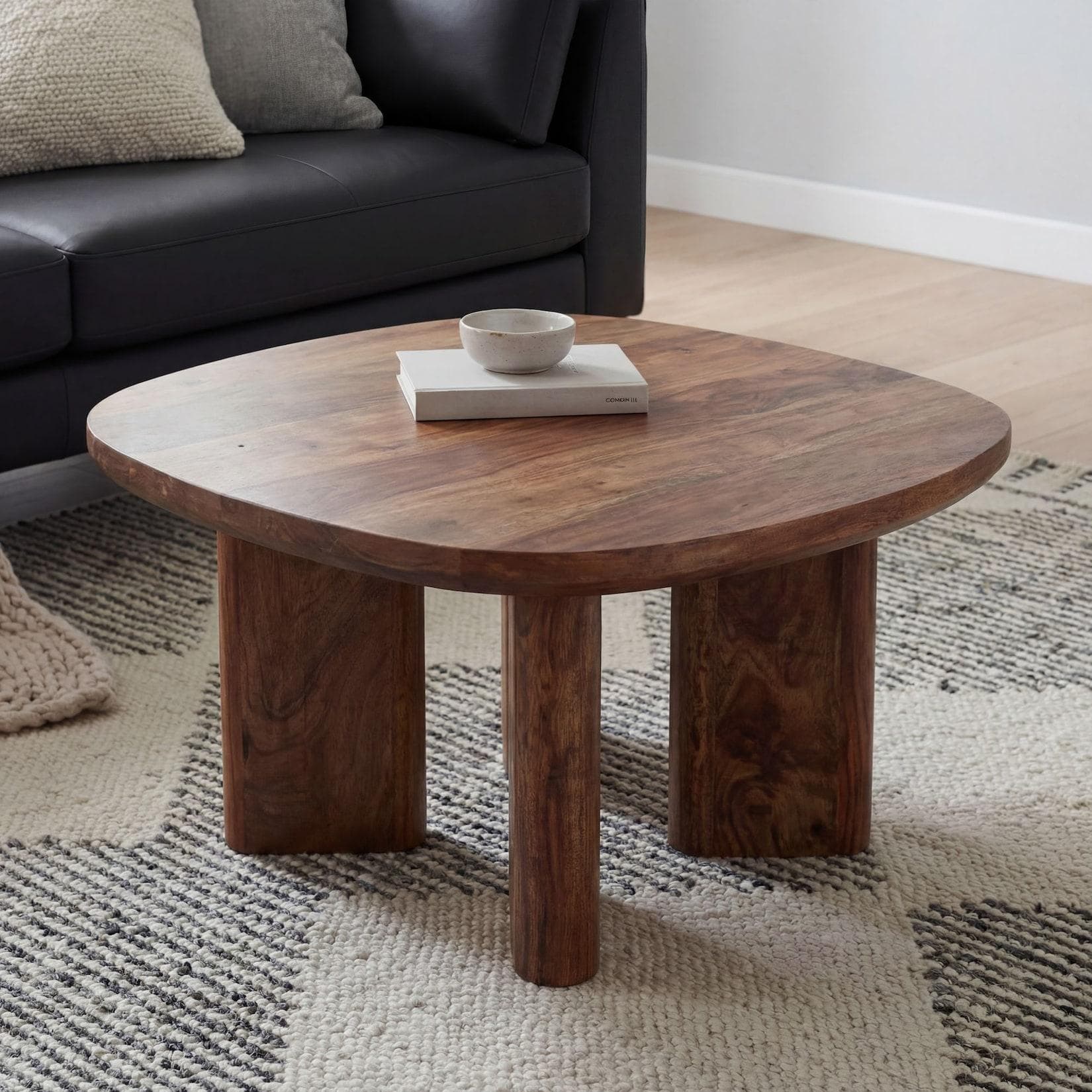 Couchtisch Mango Massivholz 60cm Quadratisch