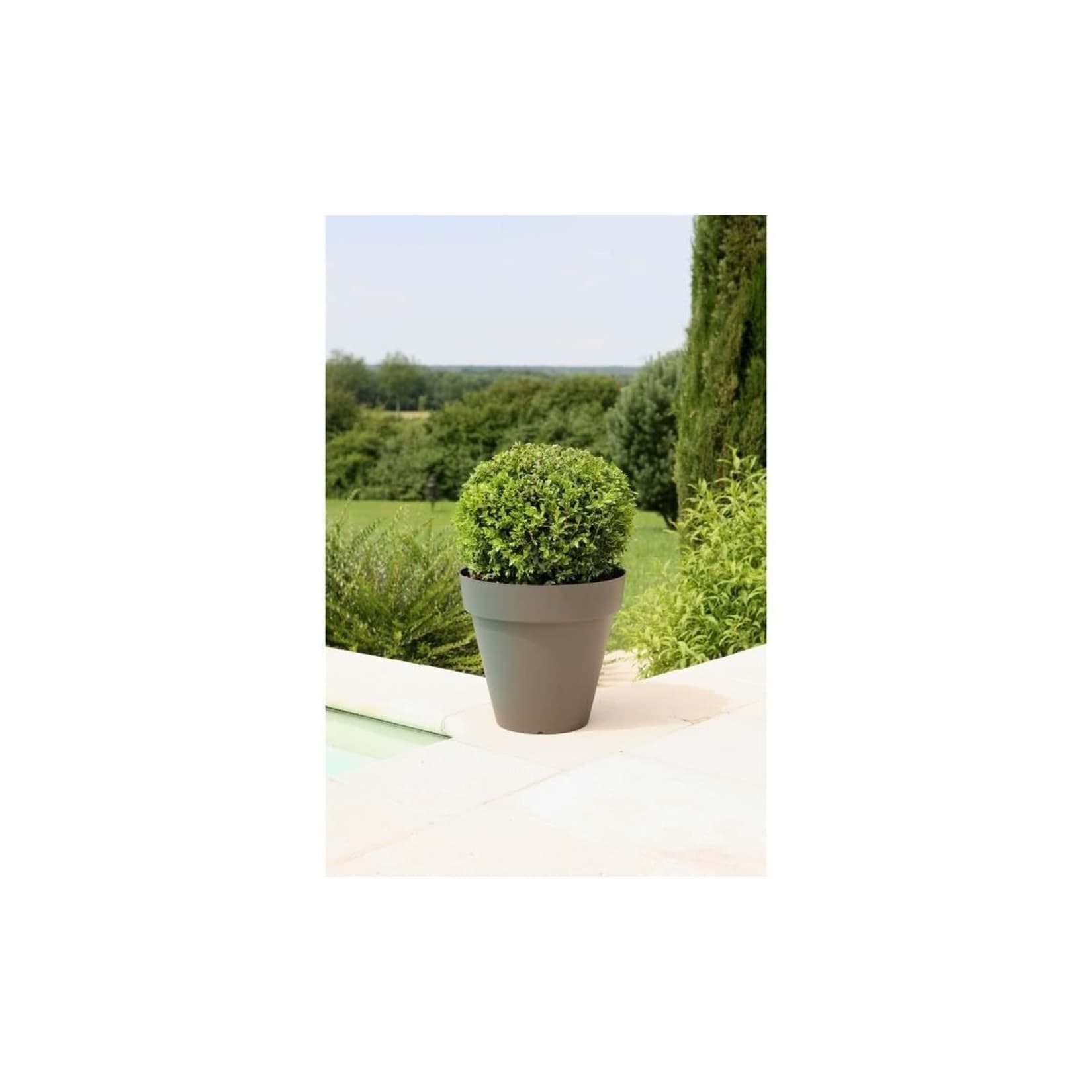 RIVIERA SOLEILLA Blumentopf Rund Glittergrau