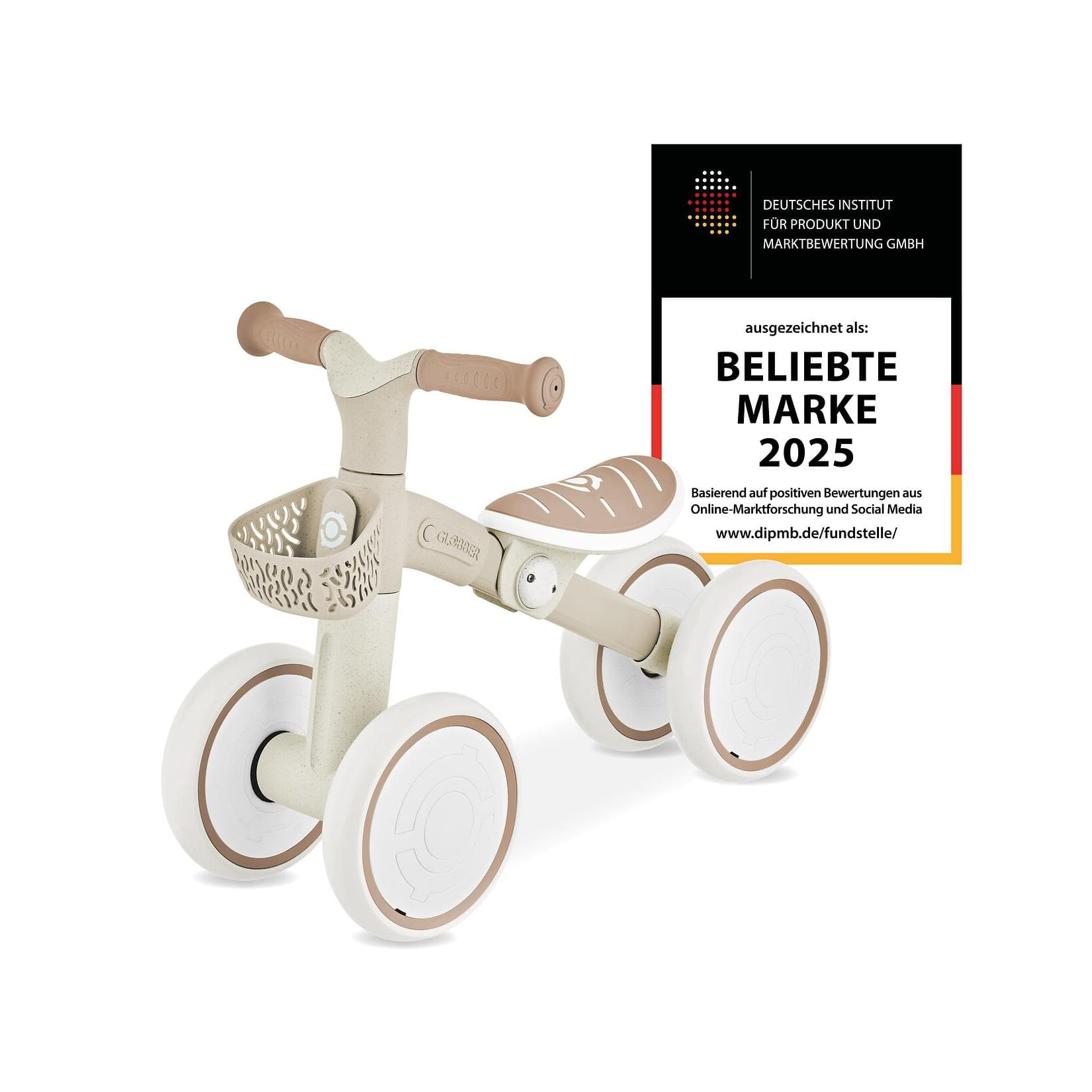 Globber Laufrad Learning Bike Eco - Laufrad, Rutscher, 100% Recyclingmaterial